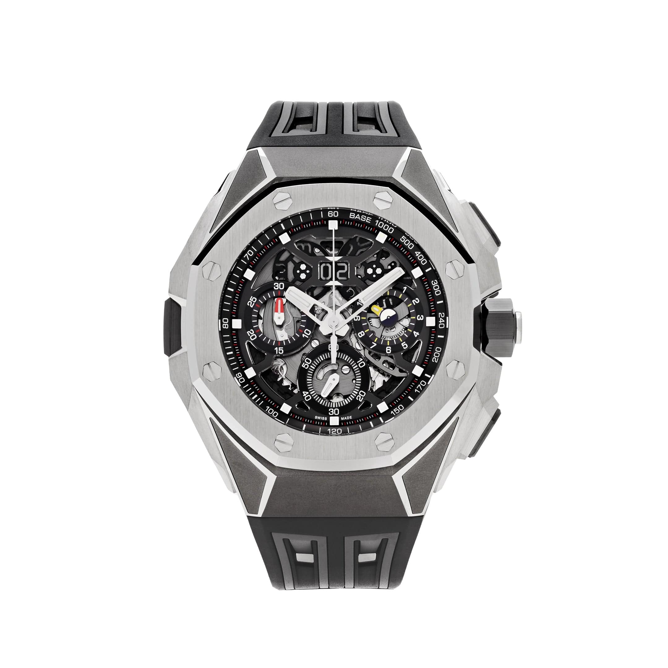 Luxury Watch Audemars Piguet Royal Oak Concept Split Second Chronograph GMT Large Date Titanium 26650TI.OO.D013CA.01 Wrist Aficionado