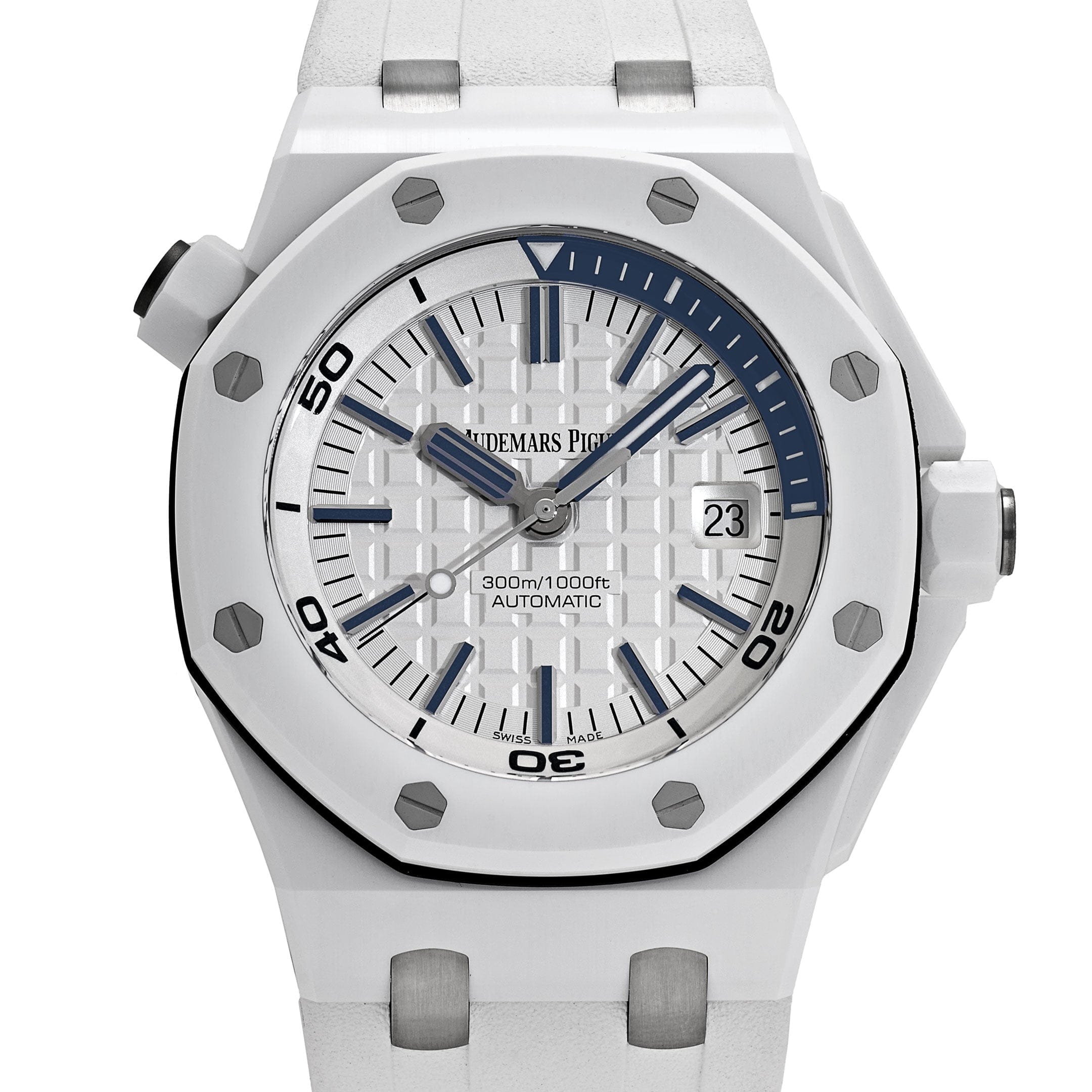 Audemars Piguet Royal Oak Offshore 15707CB.OO.A010CA.01 Diver White Ceramic White Dial