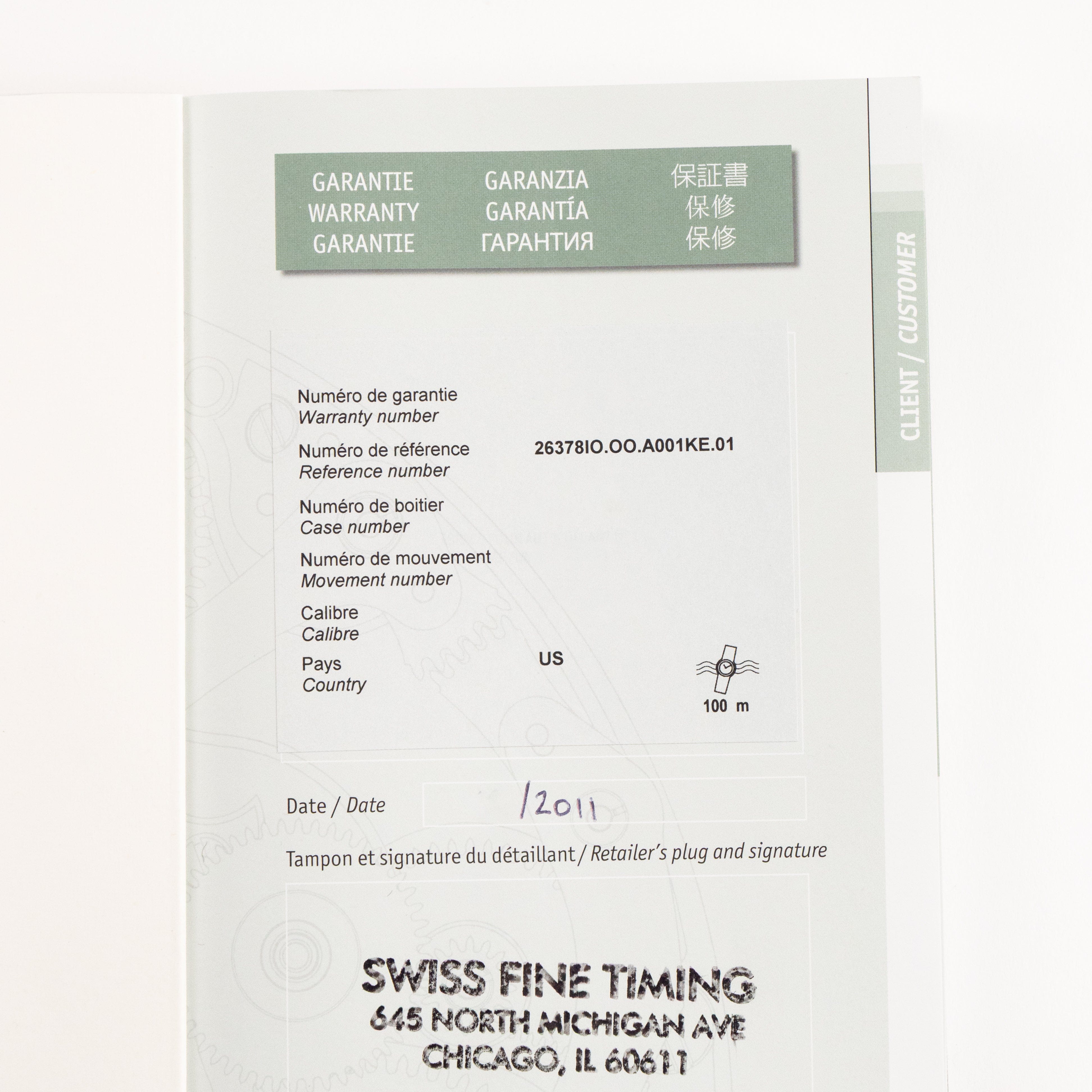 Audemars Piguet Royal Oak Offshore 26378IO.OO.A001KE.01 'Arnold Schwarzenegger The Legacy Chronograph' Black Ceramic Black Dial (2011)