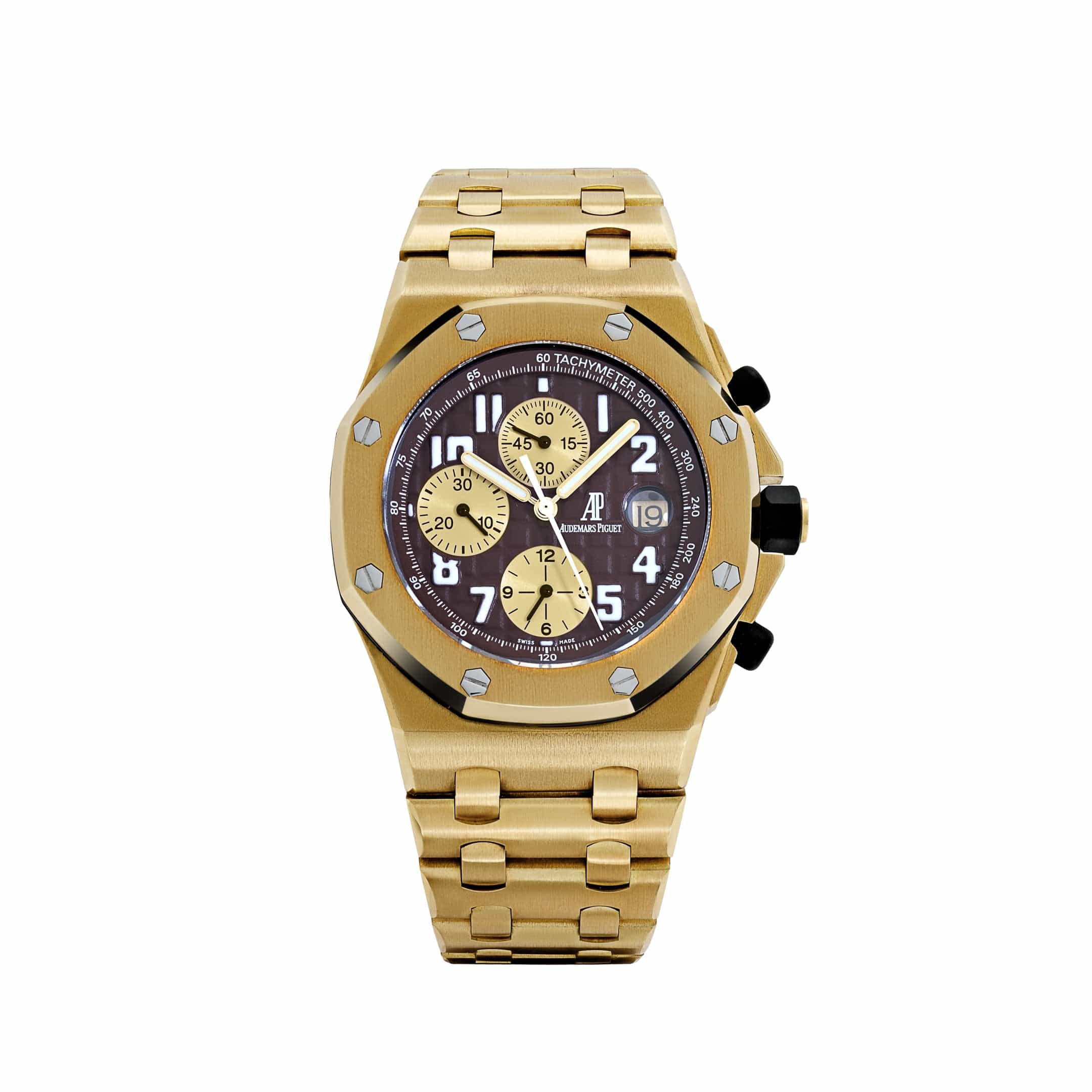 Audemars Piguet Royal Oak Offshore Chronograph 26007BA.OO.D088CR.01 ‘Arnold Schwarzenegger’ Yellow Gold Brown Dial Limited Edition (2004)