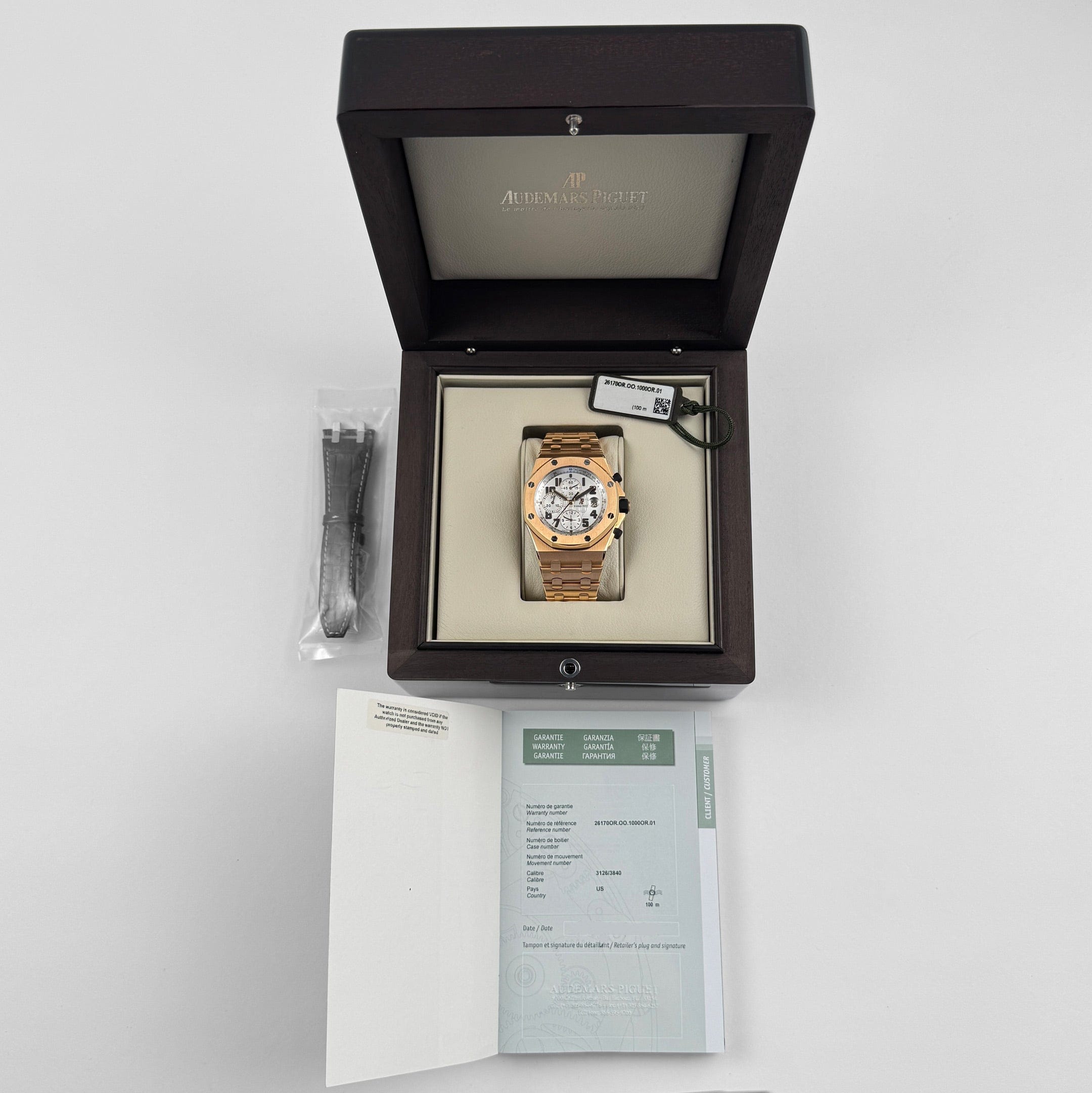 Audemars Piguet Royal Oak Offshore Chronograph 26170OR.OO.1000OR.01 Rose Gold White Dial (2012)