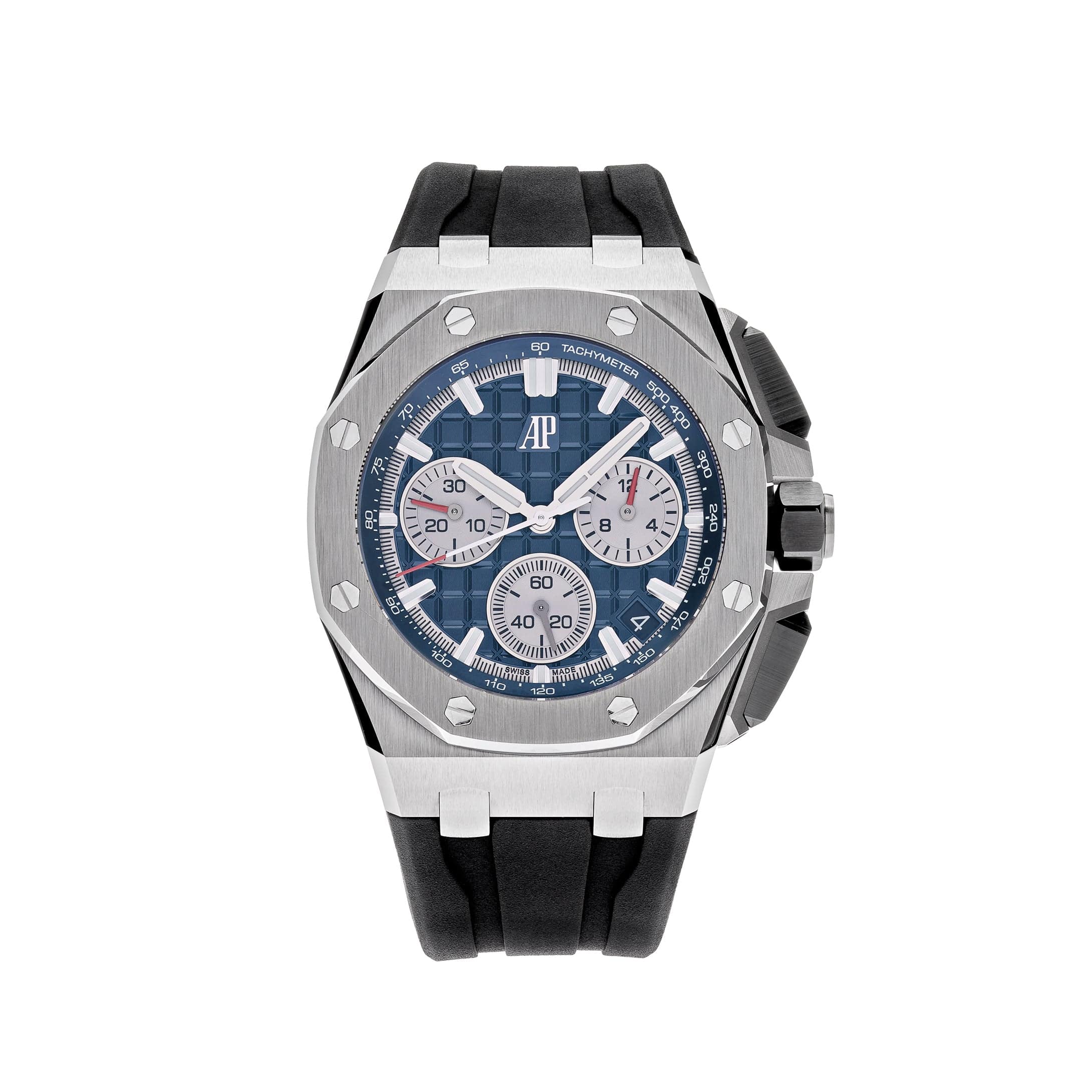Luxury Watch Audemars Piguet Royal Oak Offshore Chronograph 43mm Titanium Blue Dial 26420TI.OO.A027CA.01 Wrist Aficionado