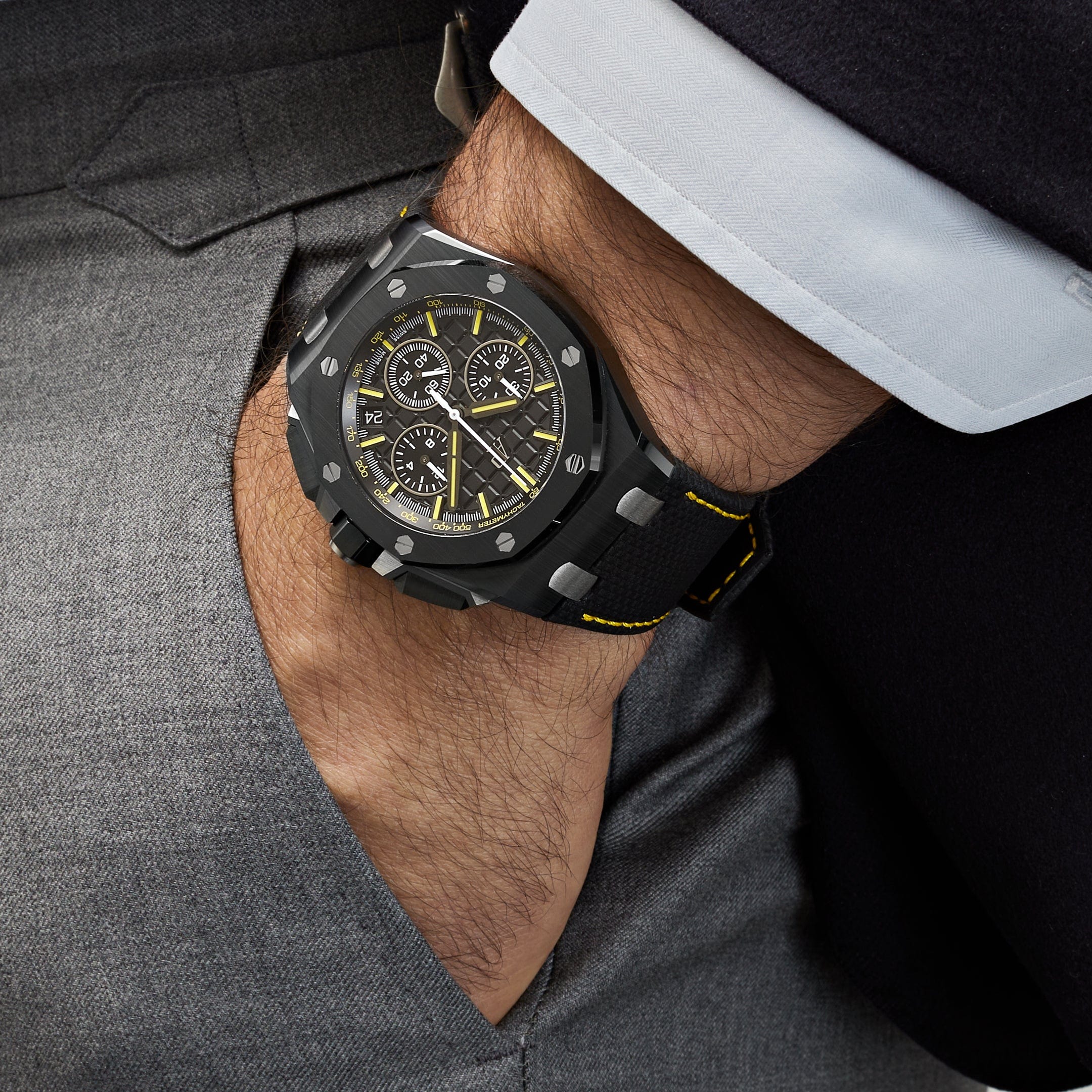 Luxury Watch Audemars Piguet Royal Oak Offshore Chronograph Black Ceramic End of Days 26420CE.OO.A005VE.01 Limited Wrist Aficionado