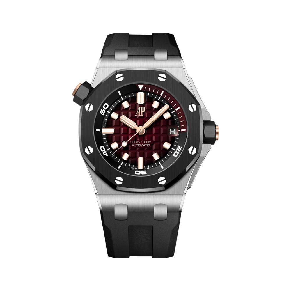 Audemars Piguet Royal Oak Offshore Diver 15720CN.OO.A002CA.02 Smoked Red Dial White Gold