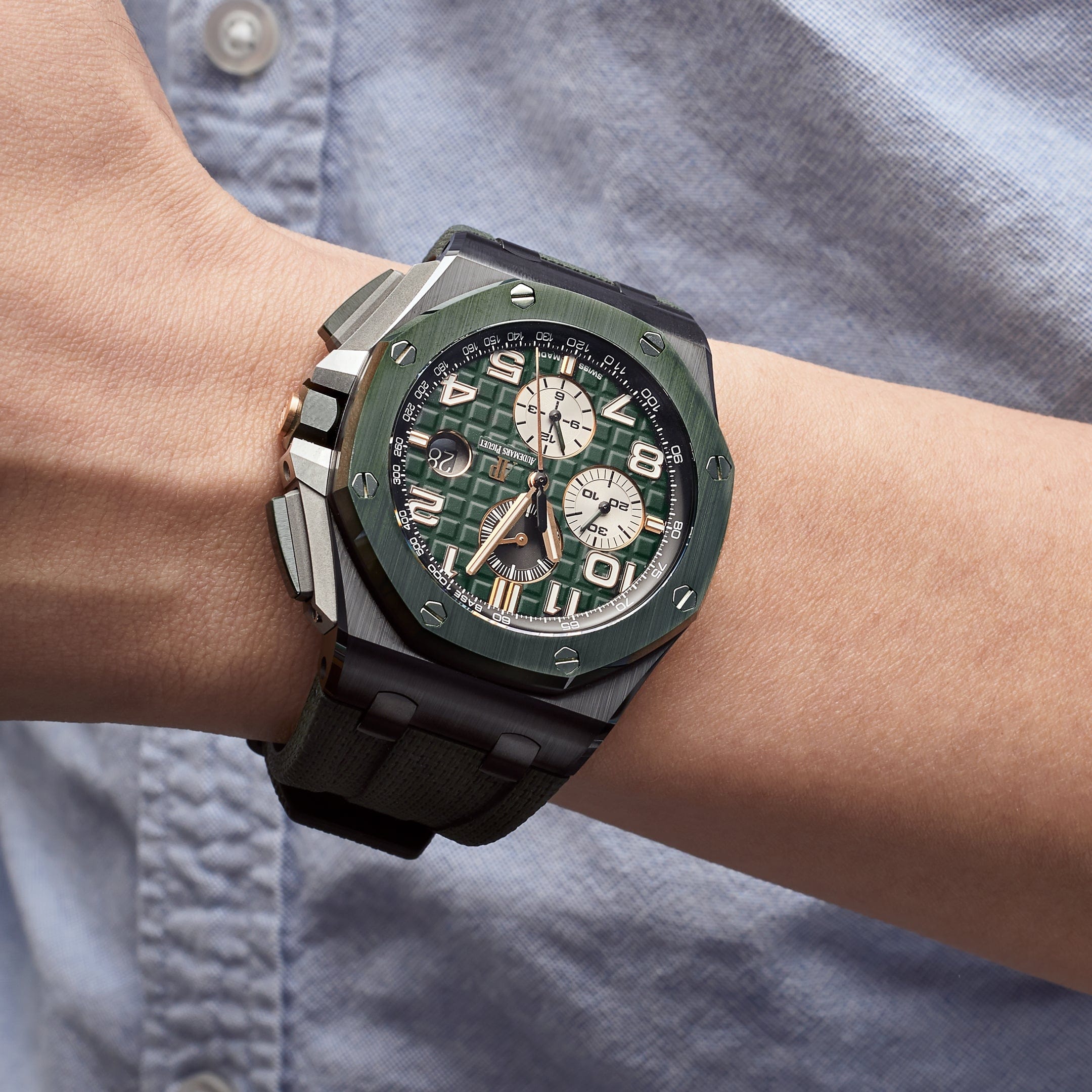 Luxury Watch Audemars Piguet Royal Oak Offshore Selfwinding Chronograph 26405CE.OO.A056CA.01 Wrist Aficionado