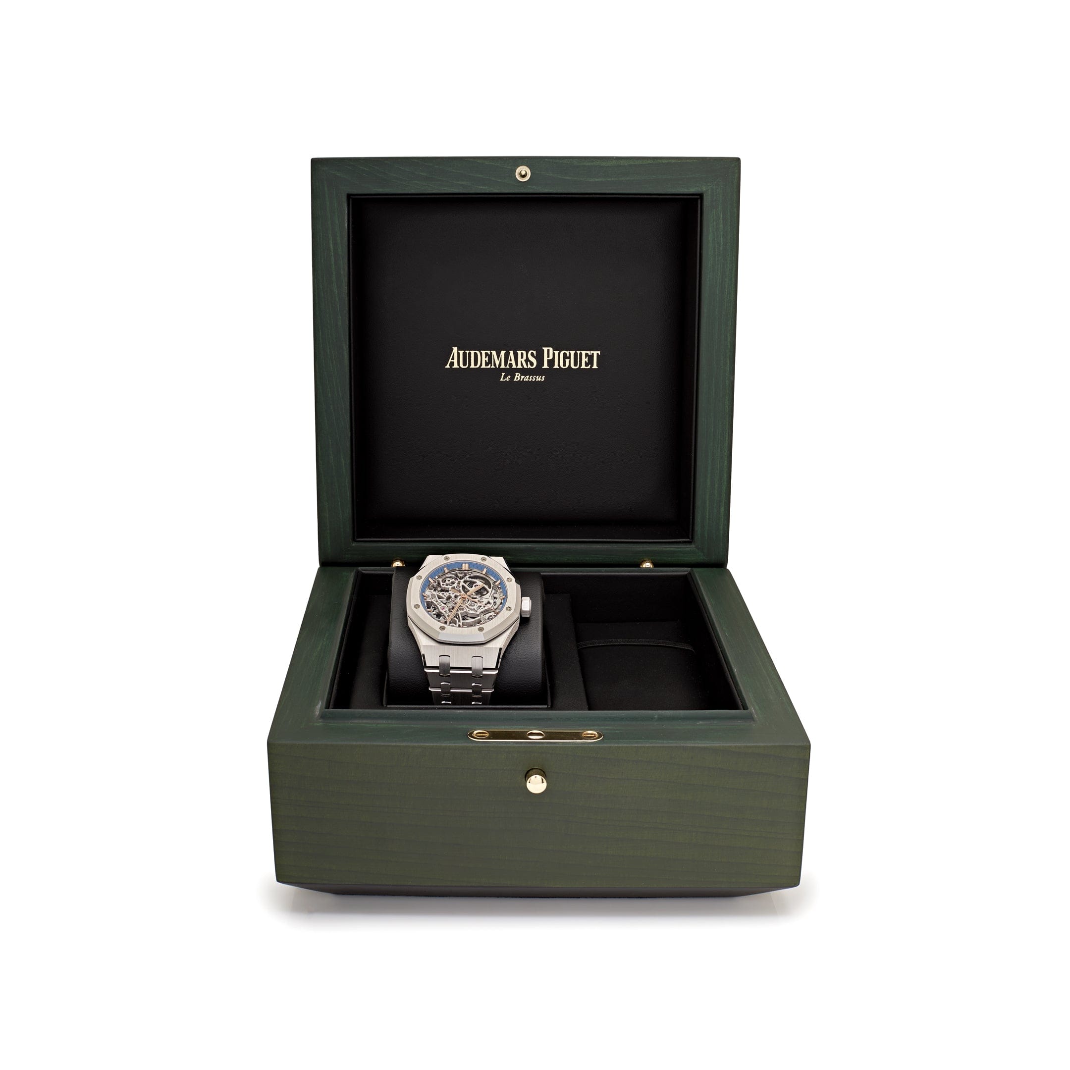 Audemars Piguet Royal Oak Openworked 15467BC.OO.1256BC.01 Double Balance Wheel White Gold Light-Blue Inner Bezel