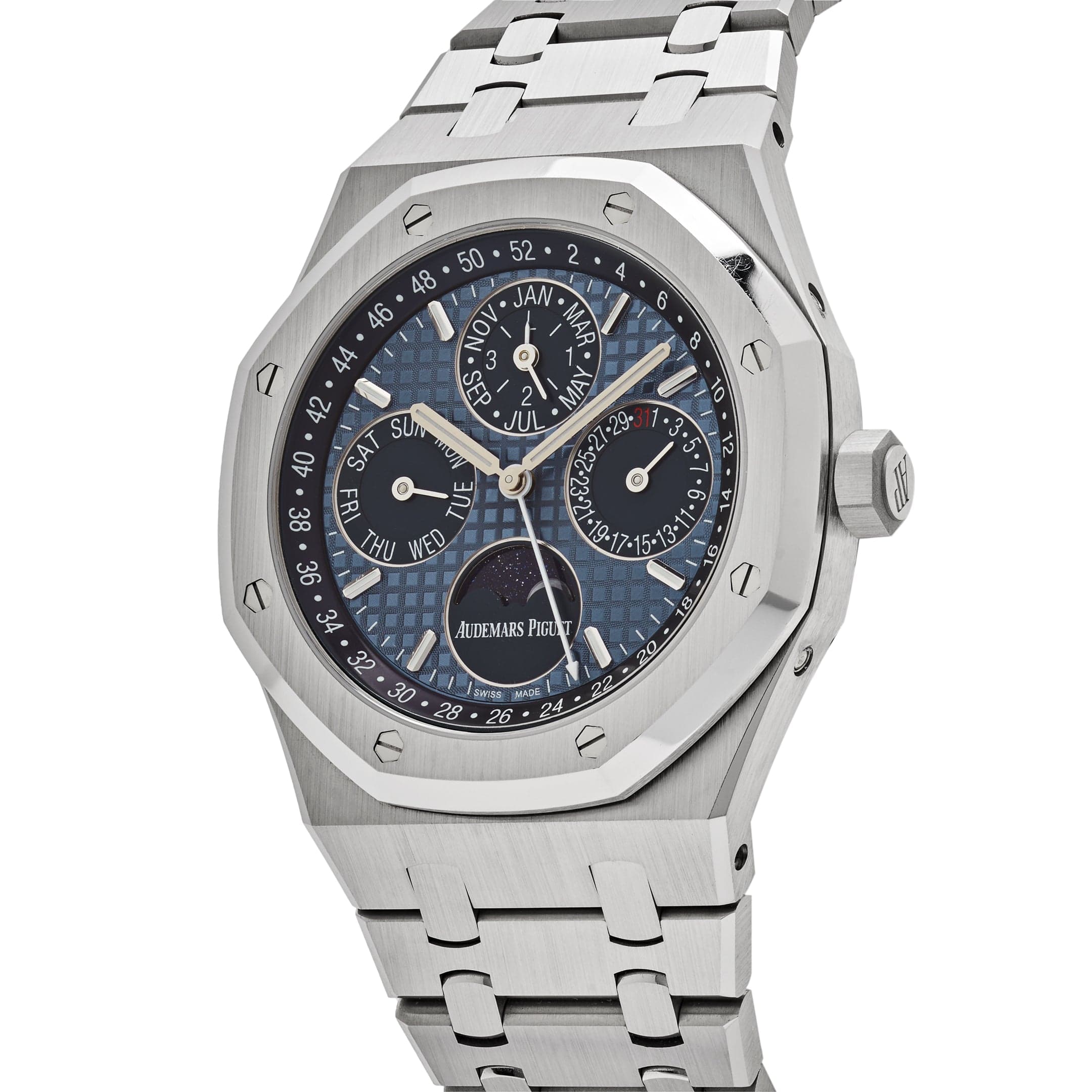 Audemars Piguet Royal Oak Perpetual Calendar 26574ST.OO.1220ST.03 Stainless Steel Ice Blue Dial