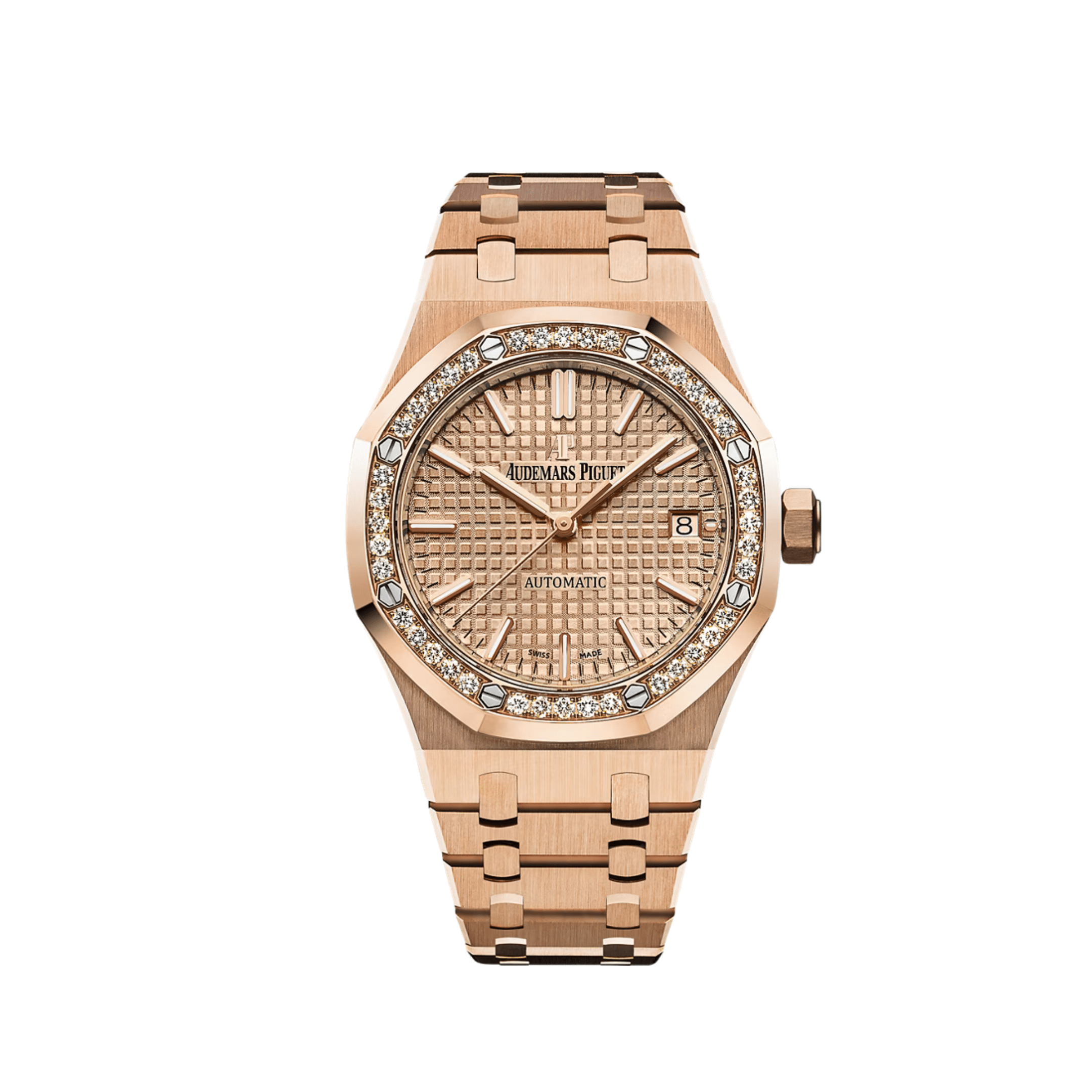 Audemars Piguet Royal Oak Selfwinding 15451OR.ZZ.1256OR.03 'Ladies' Rose Gold Diamond Bezel