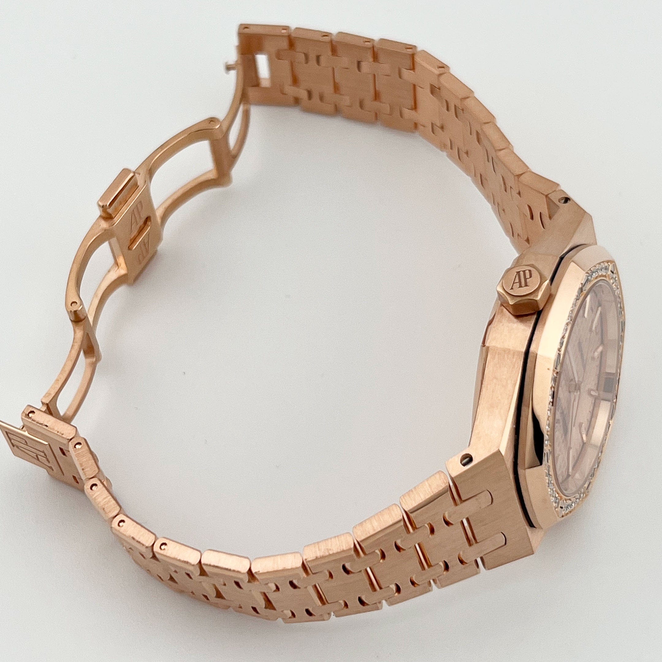 Audemars Piguet Royal Oak Selfwinding 15451OR.ZZ.1256OR.03 'Ladies' Rose Gold Diamond Bezel