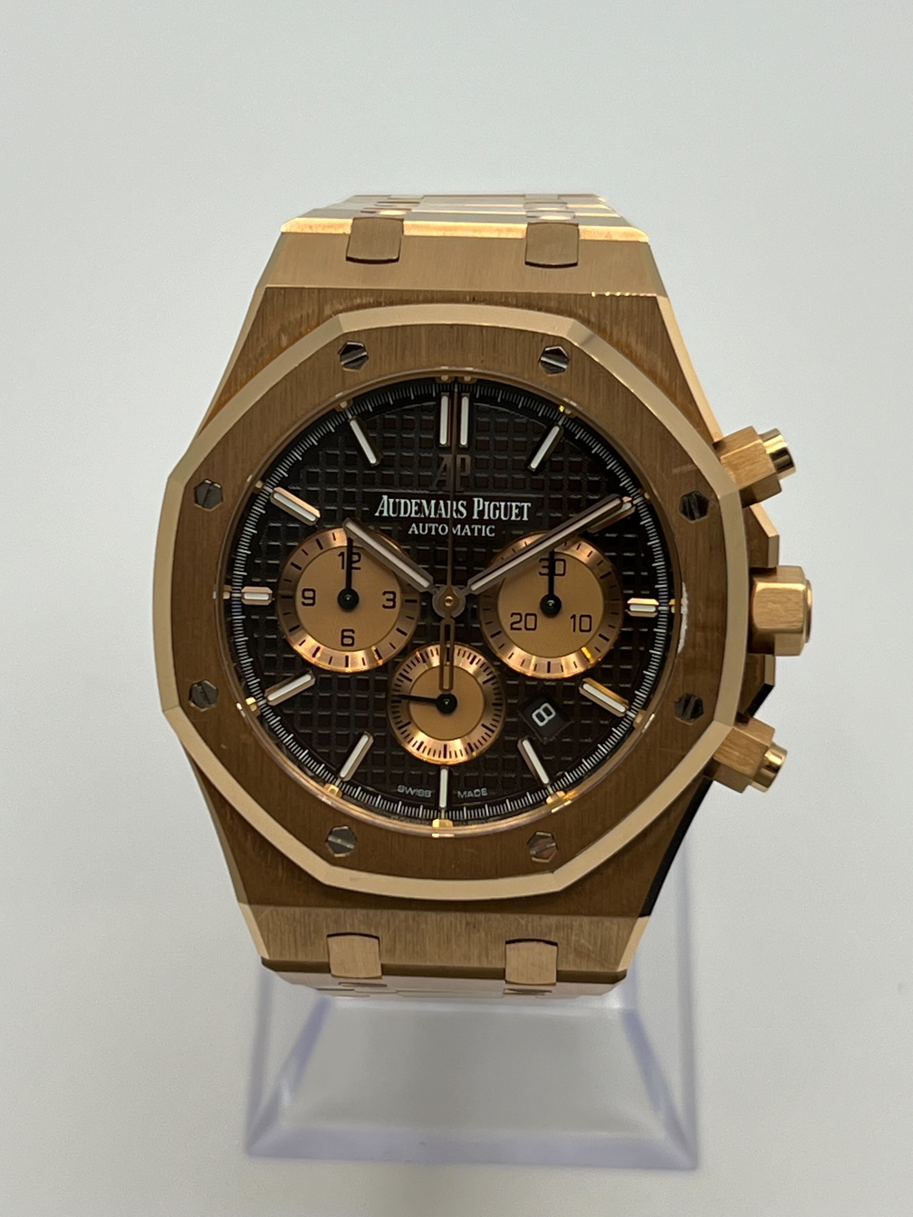 Audemars Piguet Royal Oak Selfwinding Chronograph 26331OR.OO.1220OR.02 Rose Gold Brown Dial