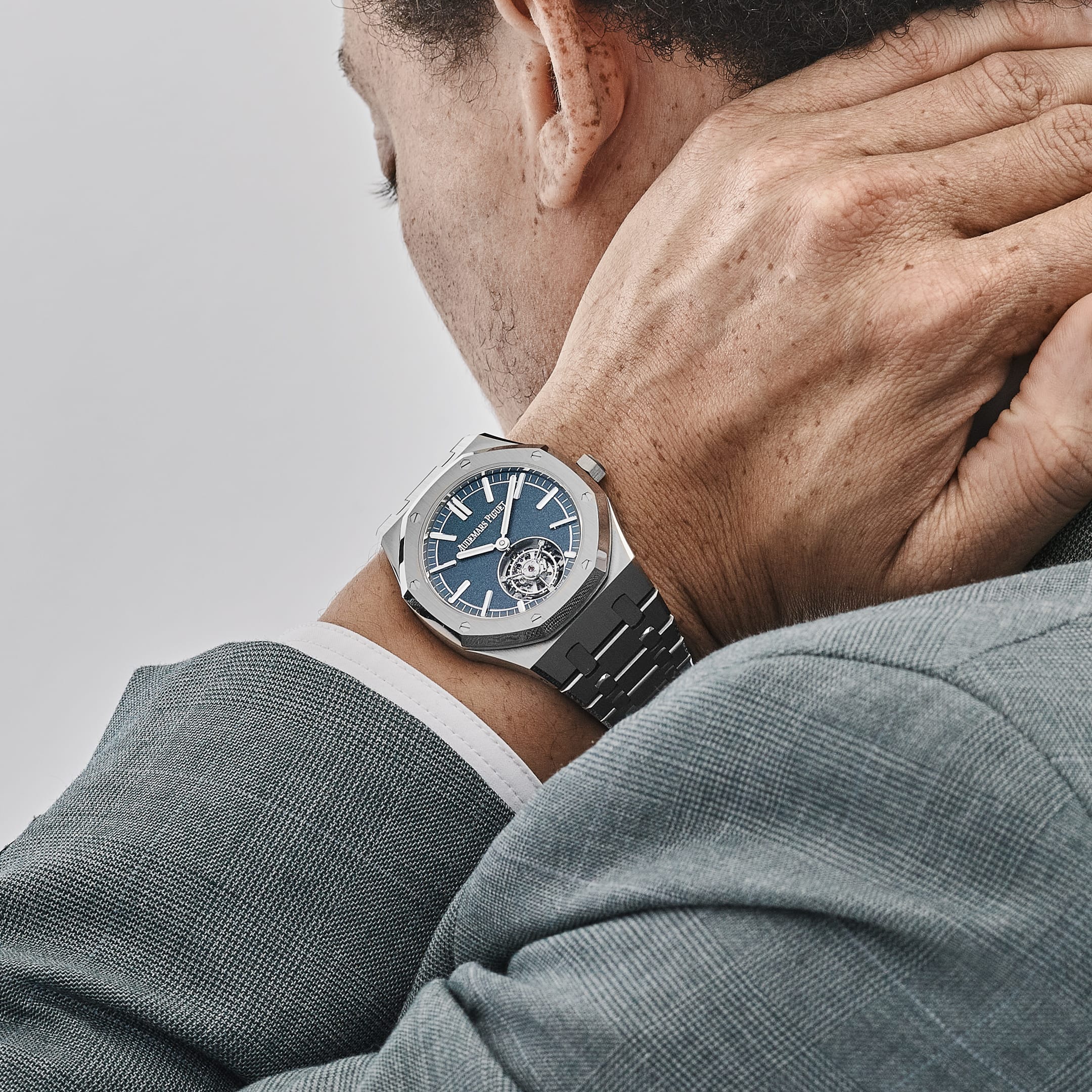 Audemars Piguet Royal Oak Selfwinding Flying Tourbillon 26730TI.OO.1320TI.01 '50th Anniversary' Titanium Blue Dial