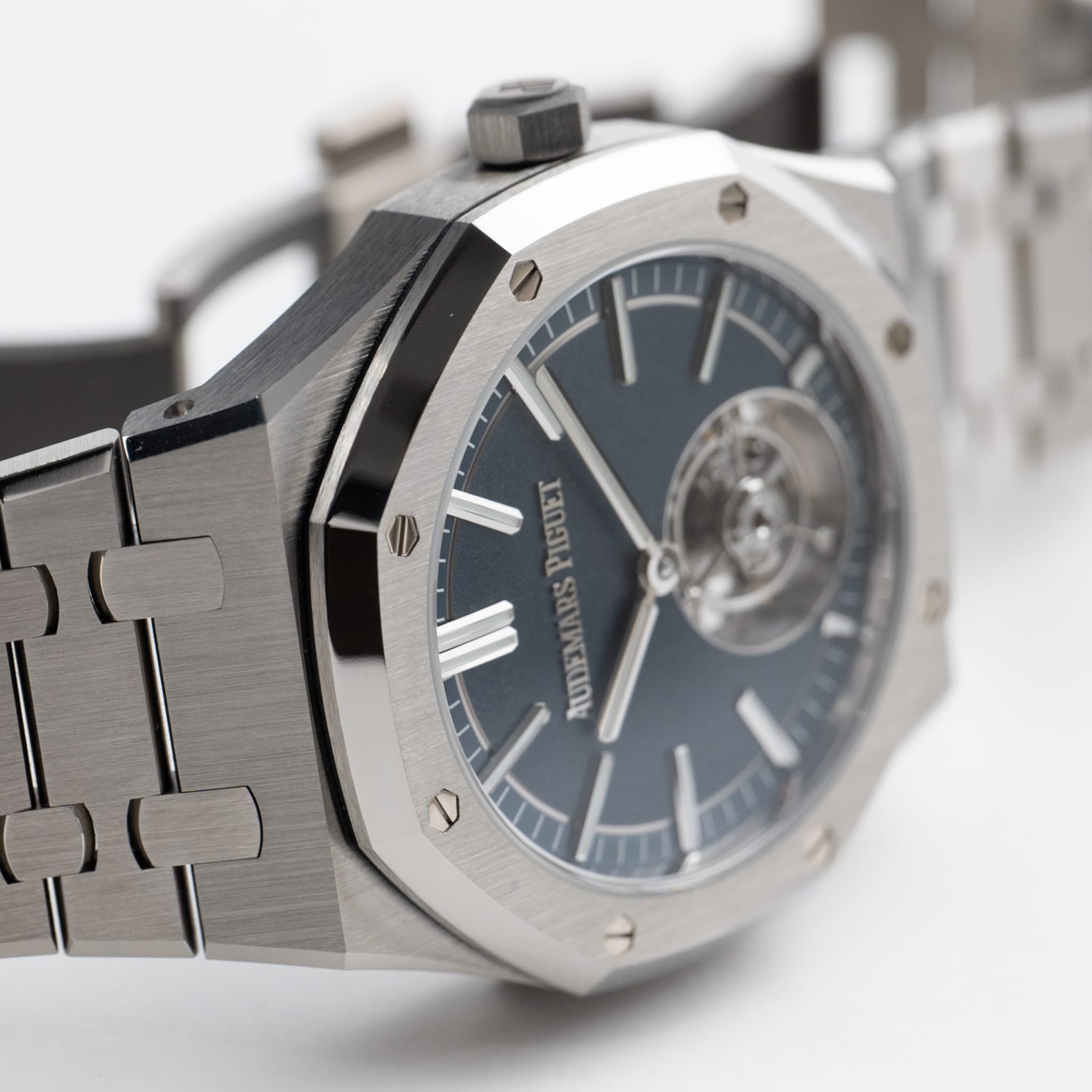 Audemars Piguet Royal Oak Selfwinding Flying Tourbillon 26730TI.OO.1320TI.01 '50th Anniversary' Titanium Blue Dial