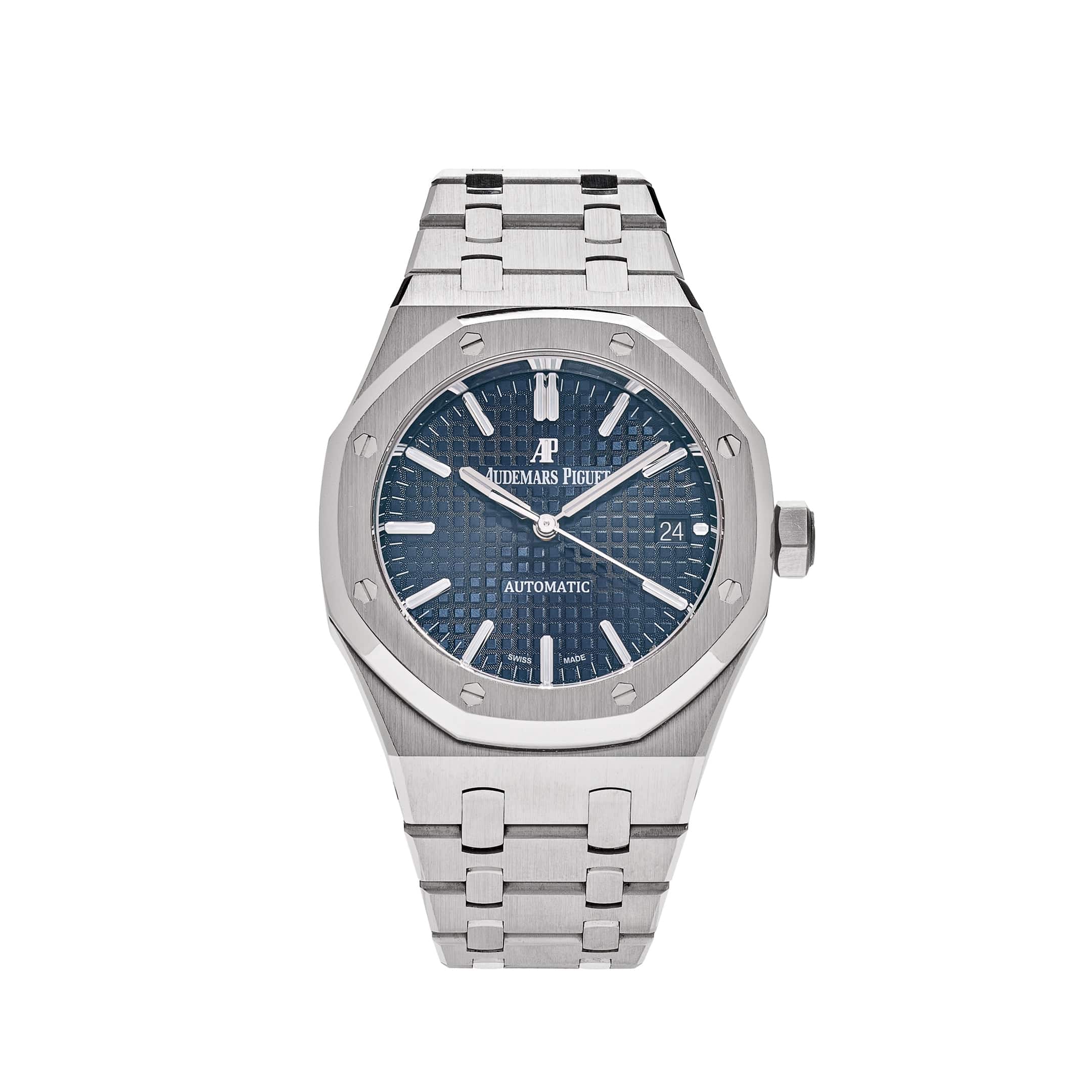 Luxury Watch Audemars Piguet Royal Oak Selfwinding Steel Blue Dial 37mm 15450ST.OO.1256ST.03 Wrist Aficionado