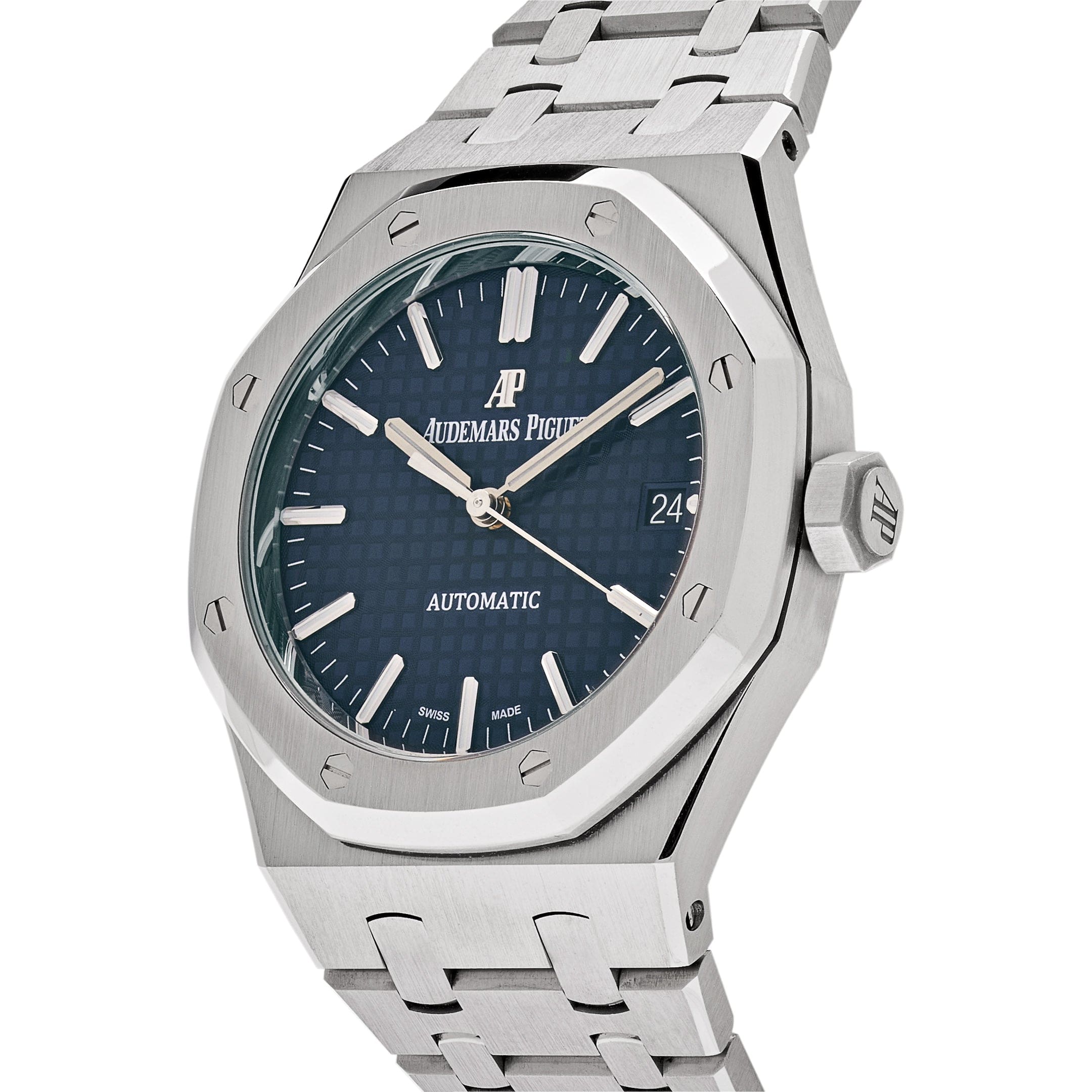 Luxury Watch Audemars Piguet Royal Oak Selfwinding Steel Blue Dial 37mm 15450ST.OO.1256ST.03 Wrist Aficionado