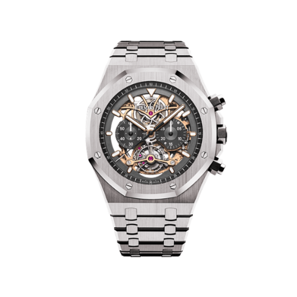 Luxury Watch Audemars Piguet Royal Oak Tourbillon Chronograph Openworked 26347TI.OO.1205TI.01 Wrist Aficionado