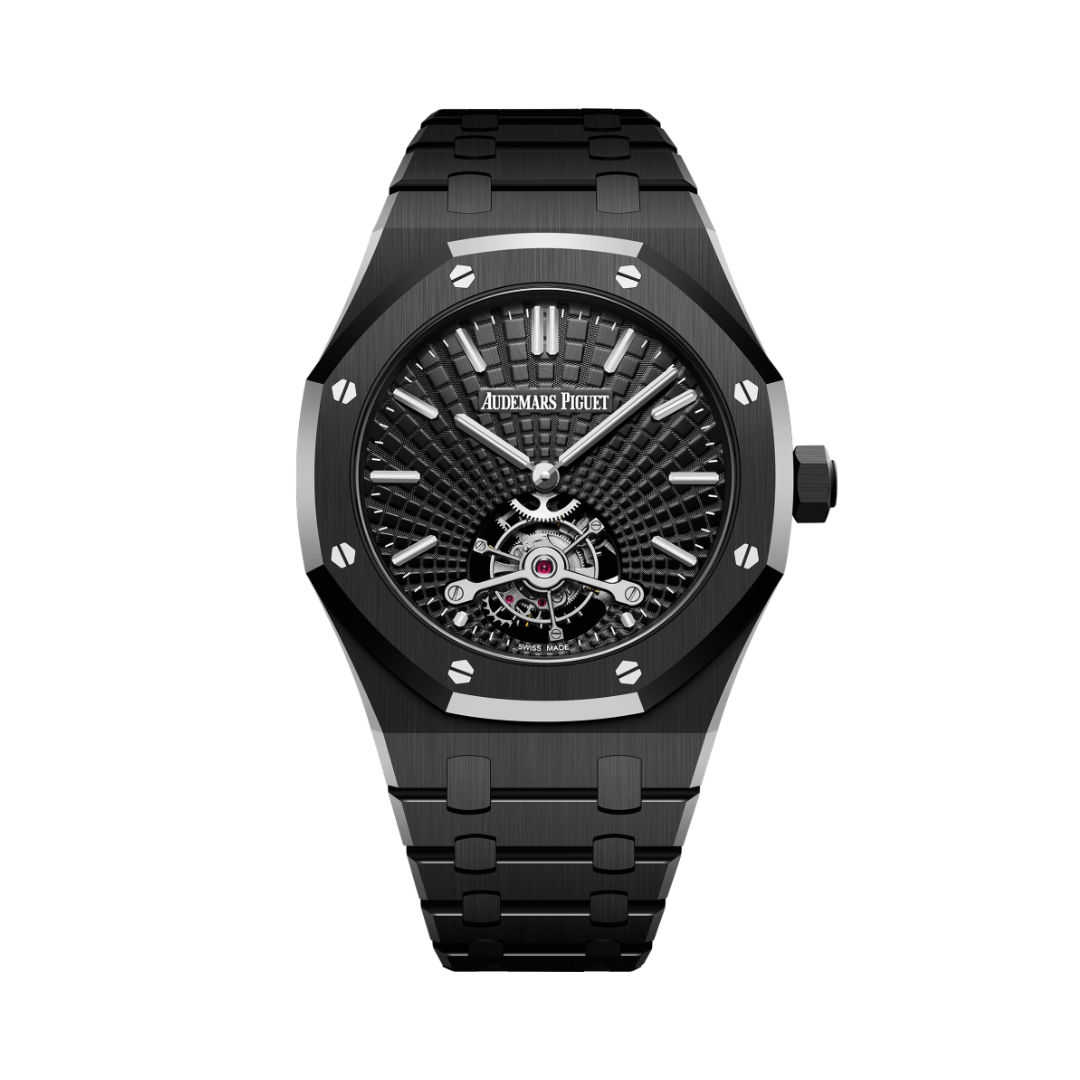 Luxury Watch Audemars Piguet Royal Oak Tourbillon Extra Thin Black Ceramic 26522CE.OO.1225CE.01 Wrist Aficionado