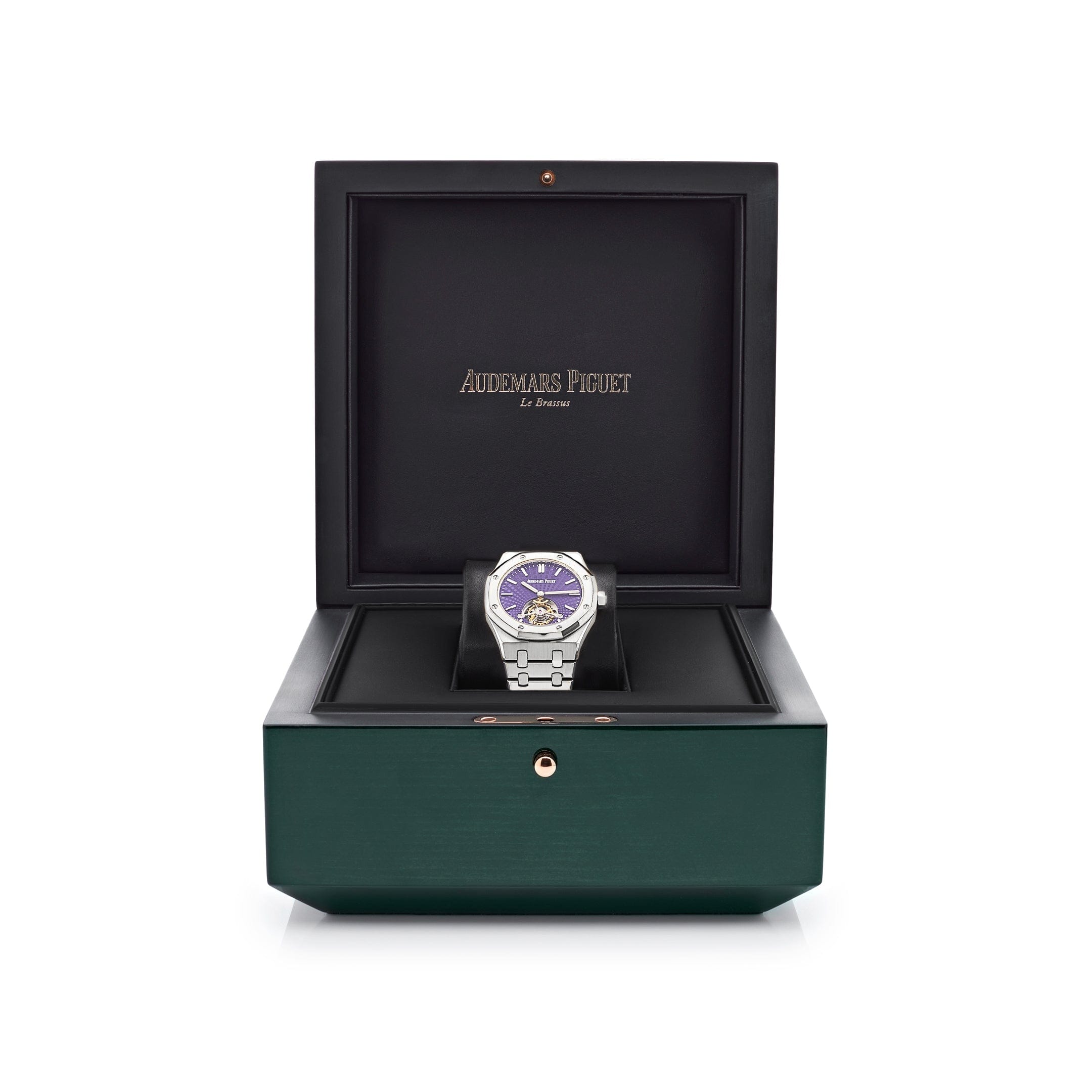 Luxury Watch Audemars Piguet Royal Oak Tourbillon Extra Thin Purple Dial 26522ST.OO.1220ST.01 Wrist Aficionado