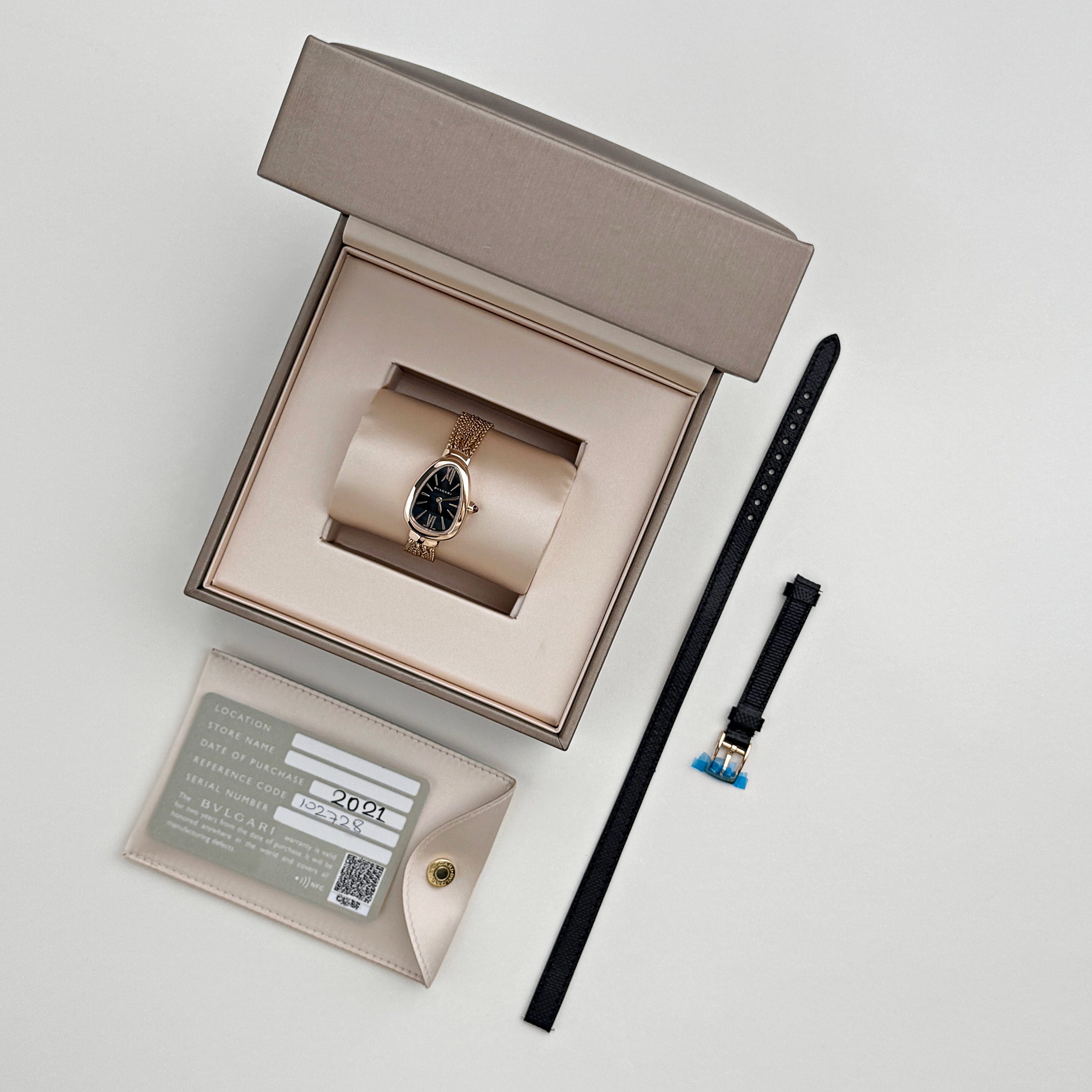Bvlgari Serpenti 102728 Ladies Rose Gold Black Dial (2021)