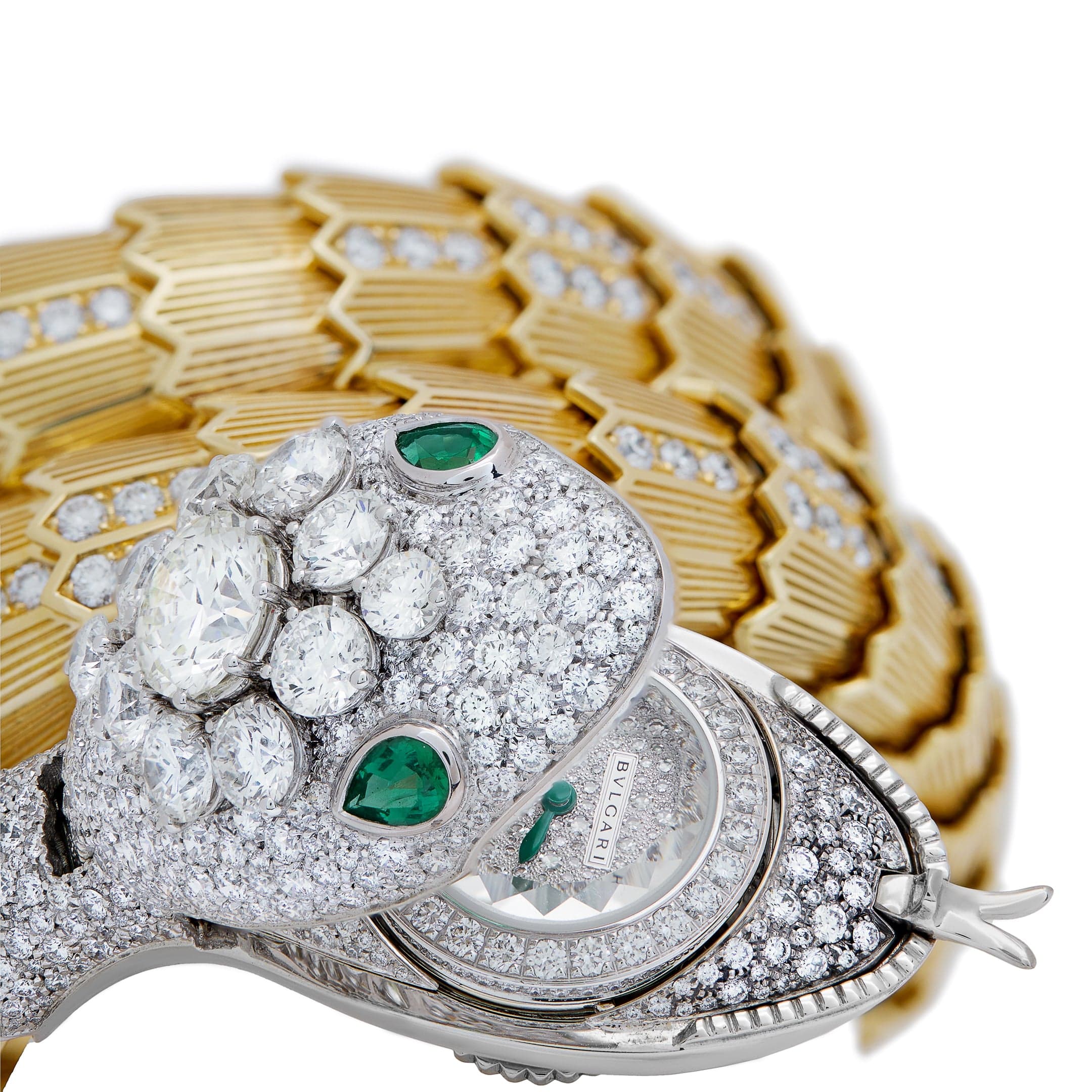 BVLGARI Serpenti 103561 Misteriosi High Jewellery Secret Watch White Gold Yellow Gold Diamonds Emeralds (2024)