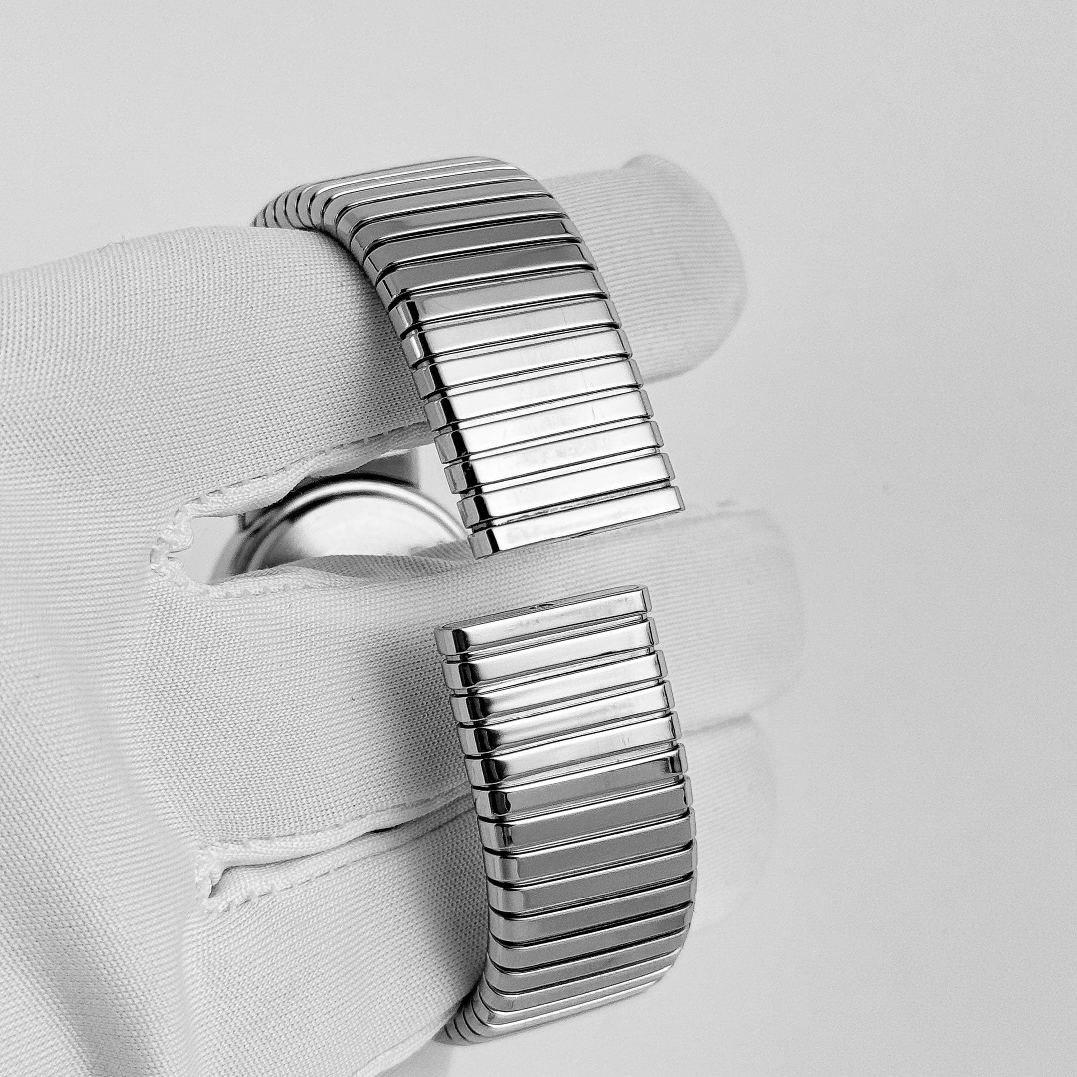 BVLGARI Tubogas BB262TS 'Ladies' Stainless Steel Black Diamond Dial Quartz