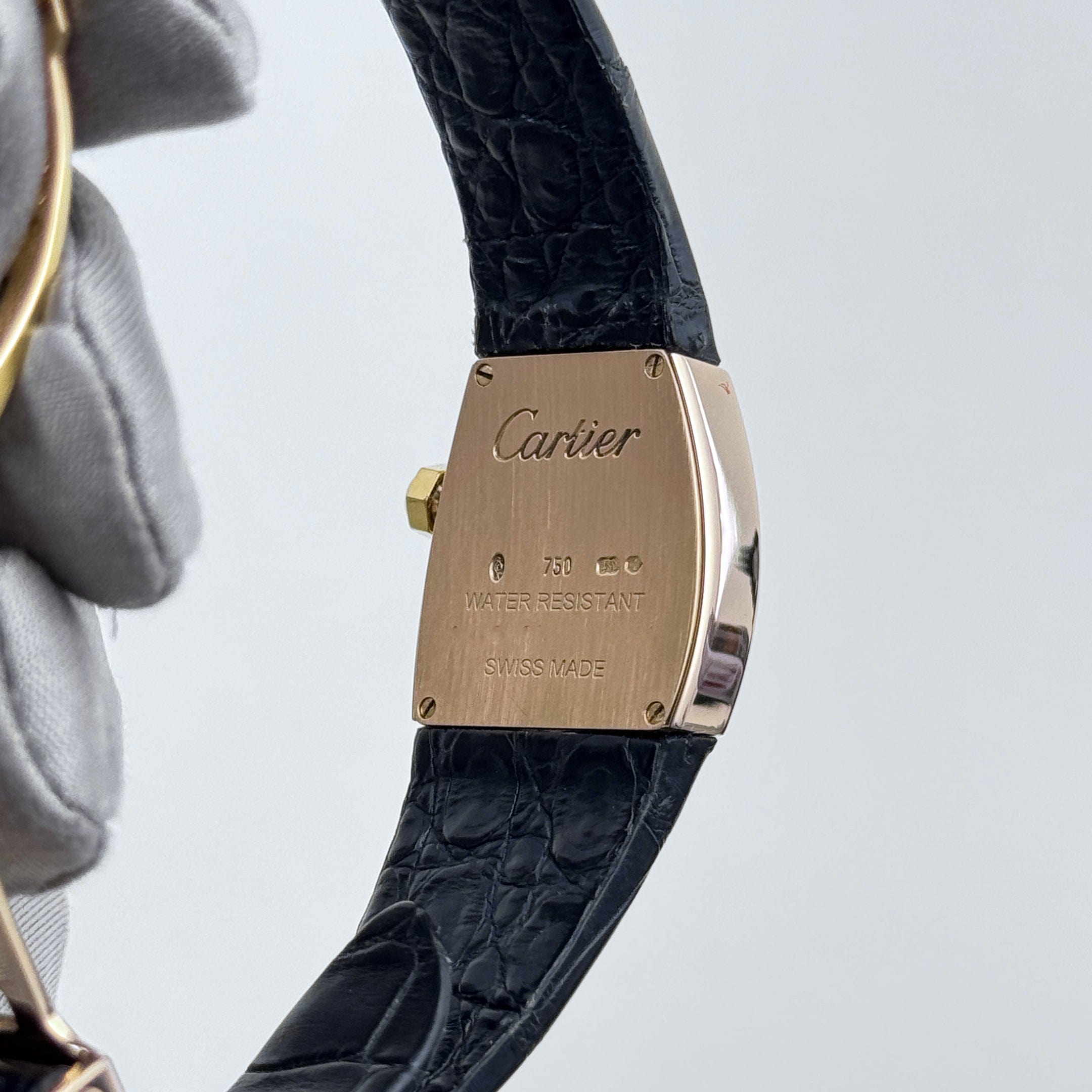 Cartier La Doña 2903 Yellow Gold Diamond Bezel Alligator