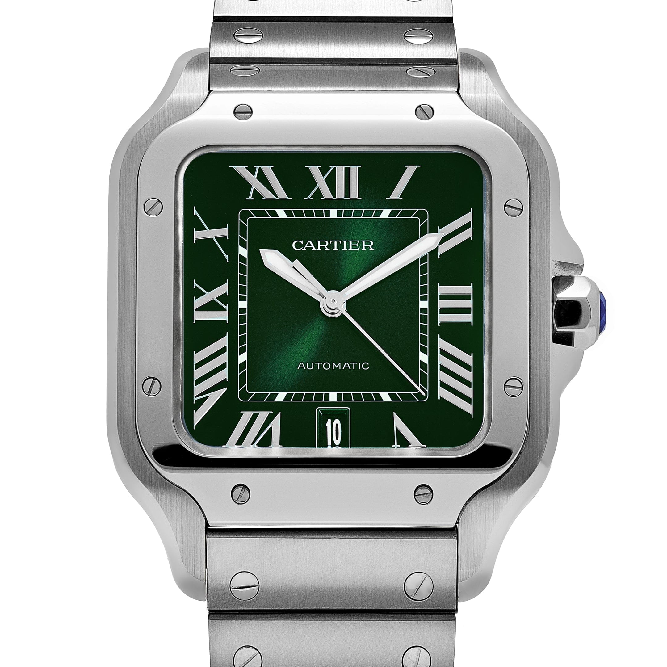 Cartier Santos Large WSSA0062 Stainless Steel Green Dial (2023)
