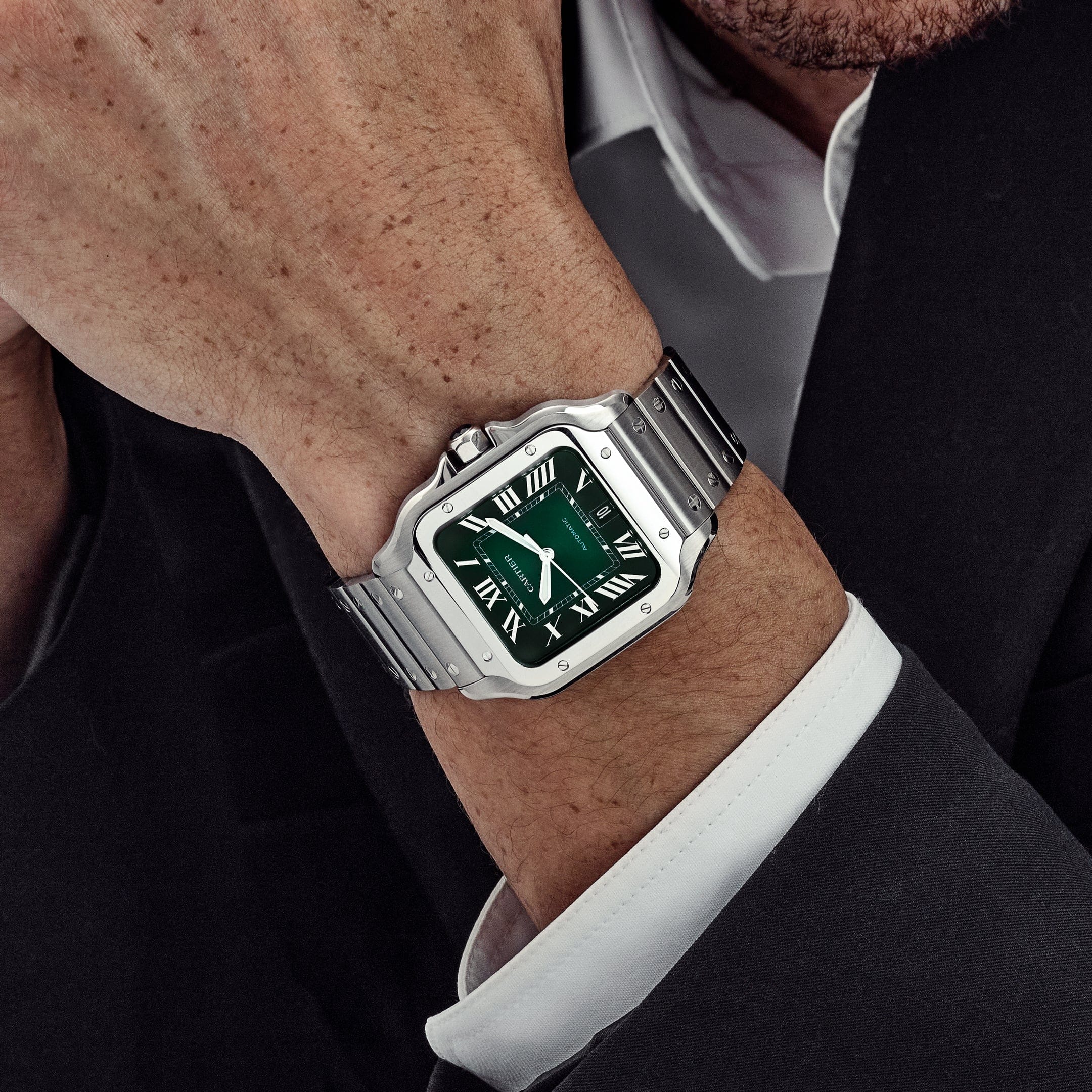 Cartier Santos Large WSSA0062 Stainless Steel Green Dial (2023)