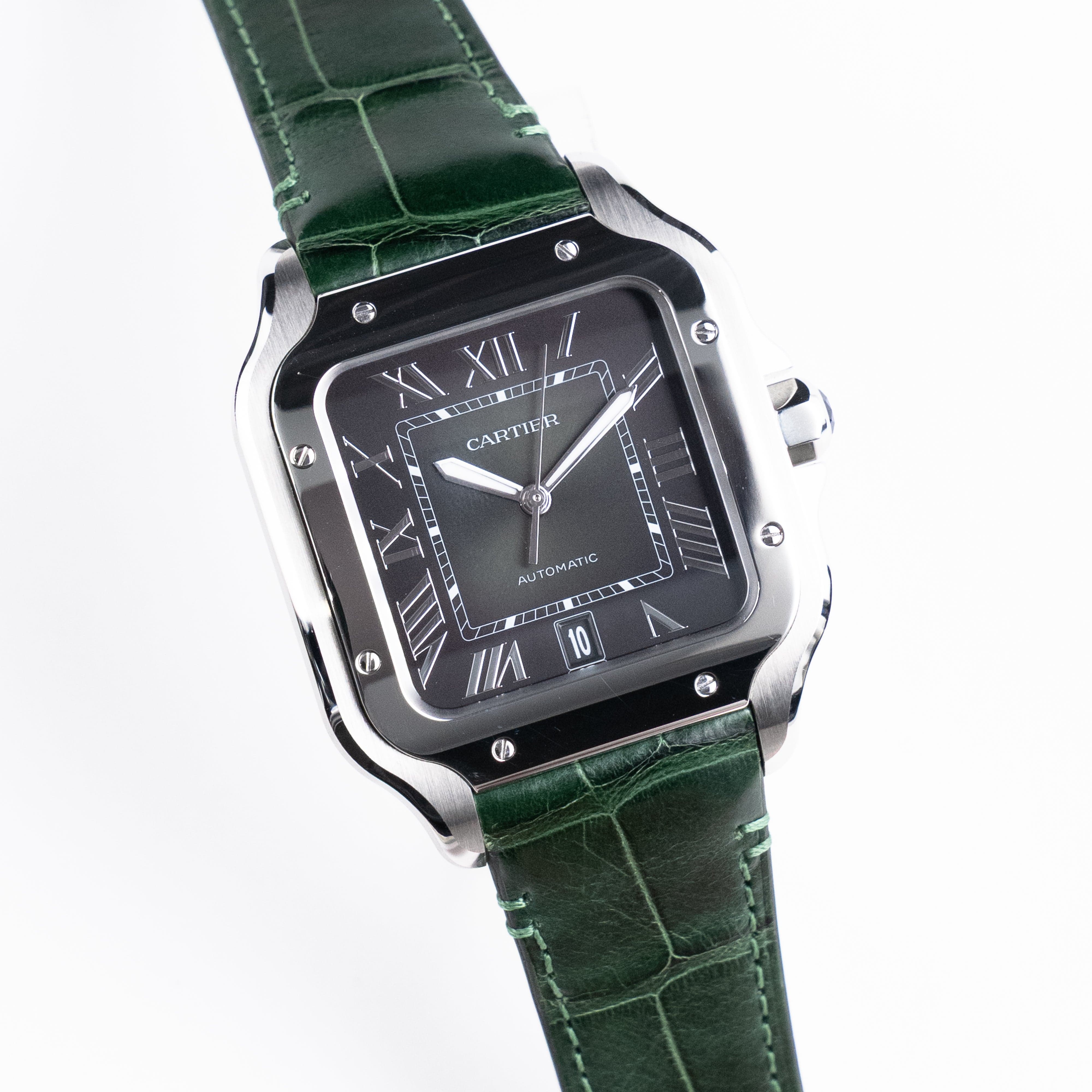 Cartier Santos Large WSSA0062 Stainless Steel Green Dial (2023)
