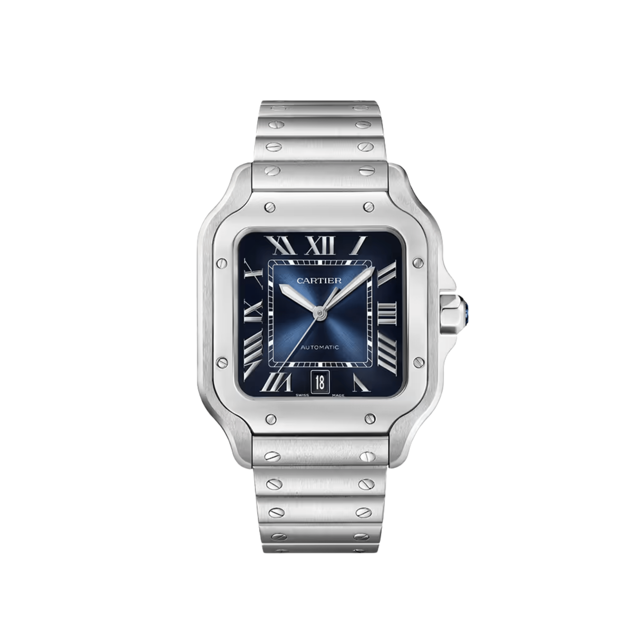 Cartier Santos Large WSSA0071 Stainless Steel Blue Dial