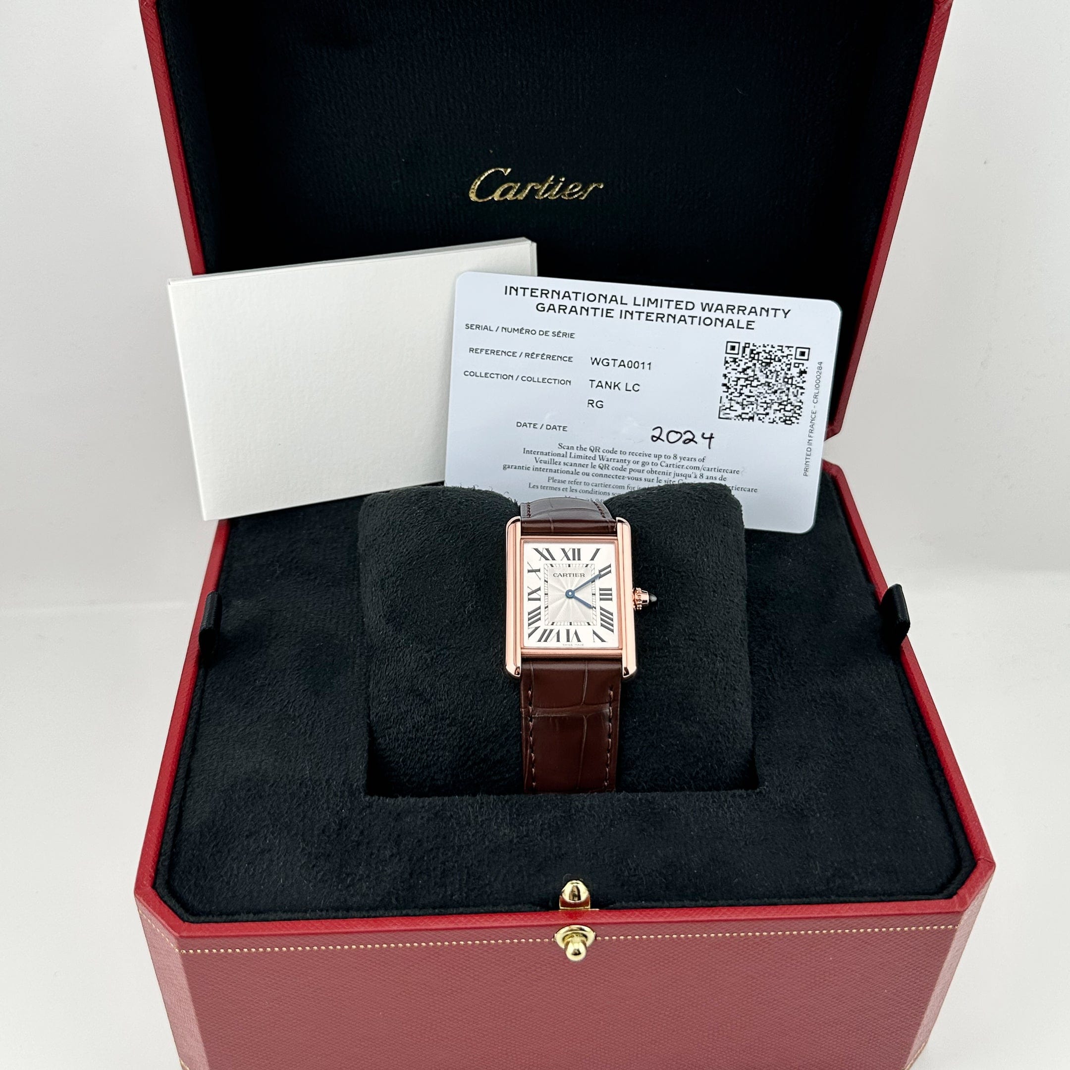 Cartier Tank Louis Large WGTA0011 Rose Gold Alligator (2024)