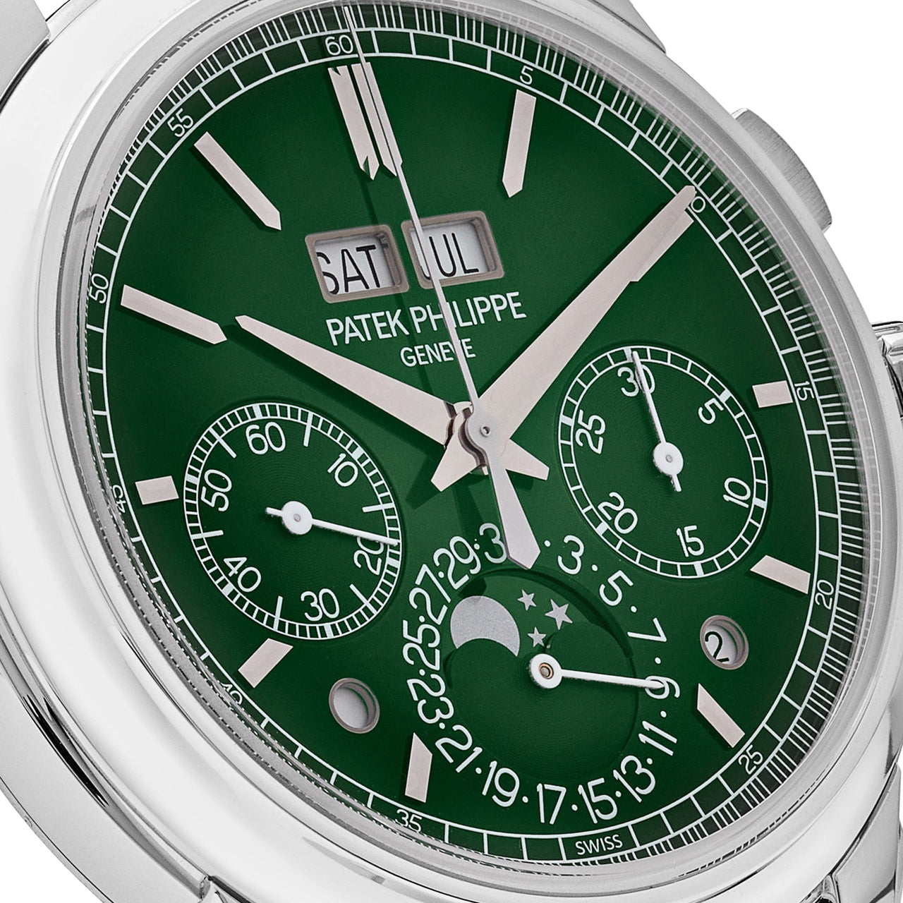 Copy of Patek Philippe Grand Complications 5270P-014 Perpetual Calendar Chronograph Platinum Green Dial (2023)