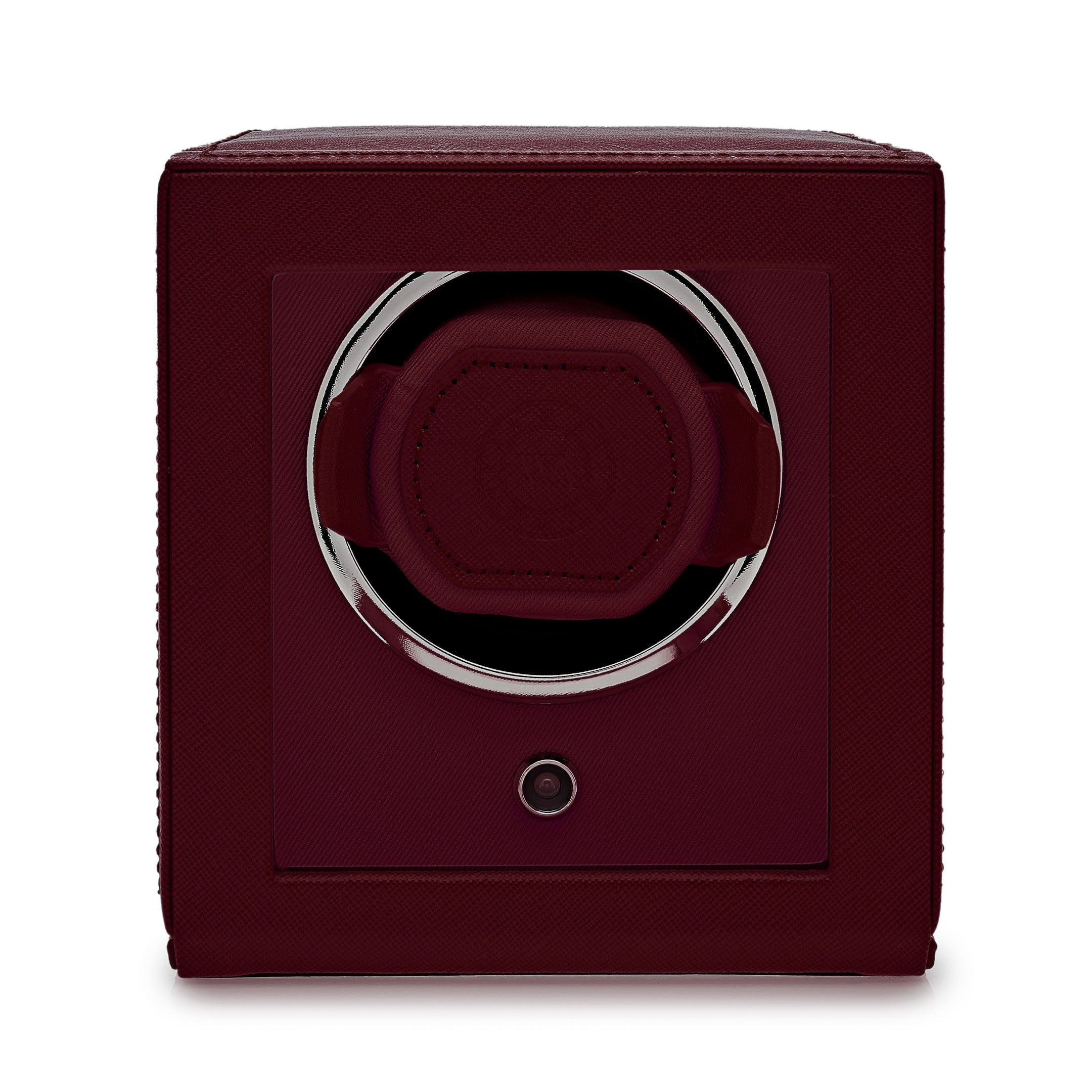 Cub Single Watch Winder with Cover - Bordeaux Wrist Aficionado