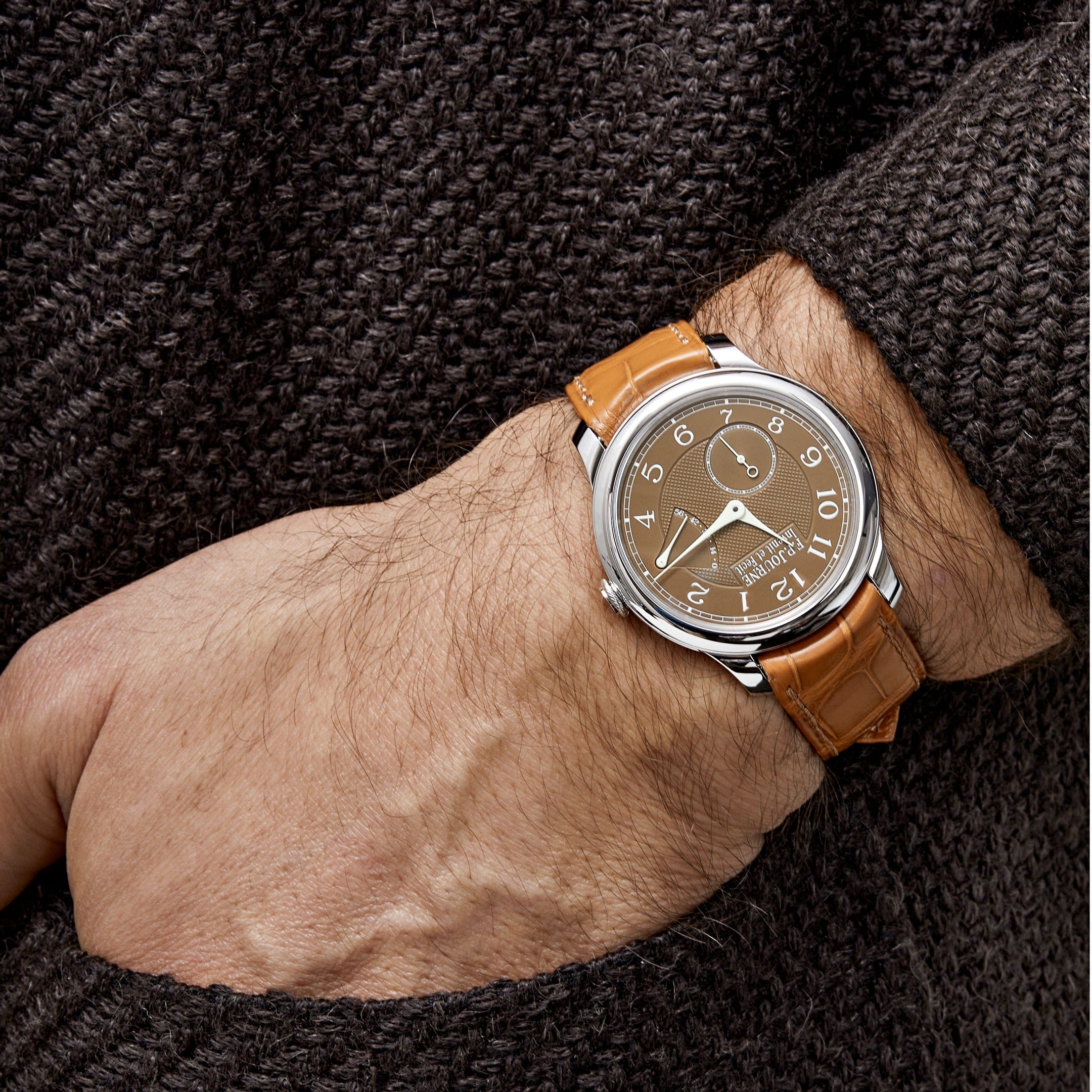 F.P. Journe Chronometre Souverain Havana Platinum 40mm Brown Dial Wrist Aficionado