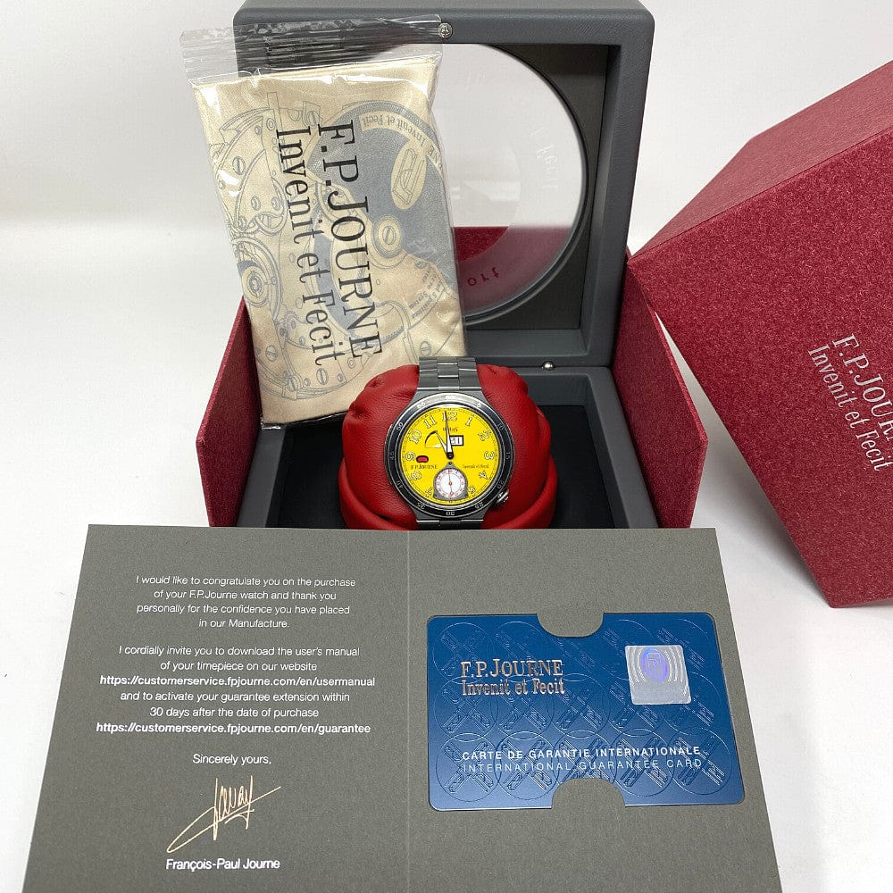 F.P. Journe Linesport Octa Sport Automatique Reserve Yellow Dial Titanium wrist aficionado