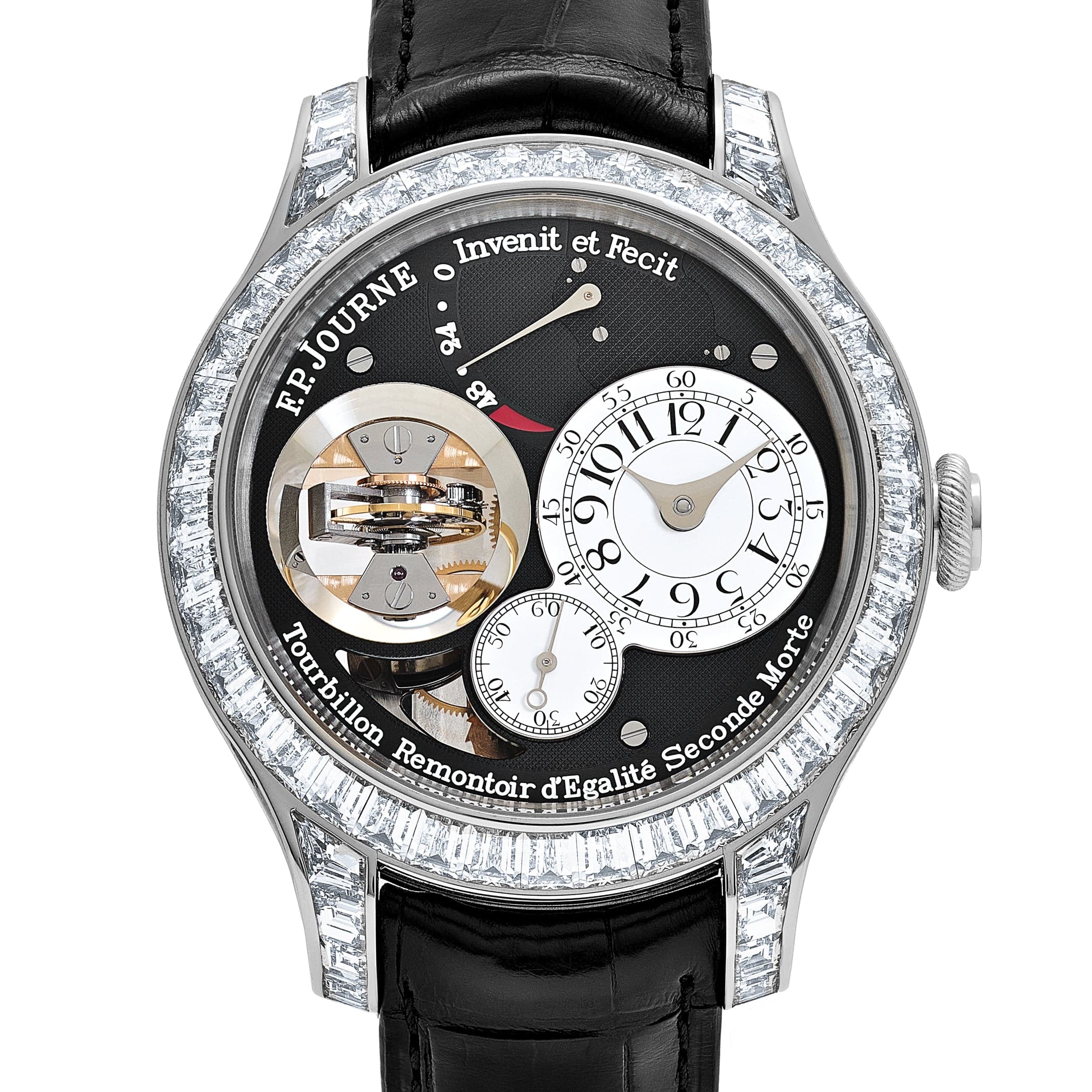 F.P.Journe Tourbillon Souverain Joaillerie Diamants Ref. TVJ Platinum Black Dial Diamond Bezel (2023)