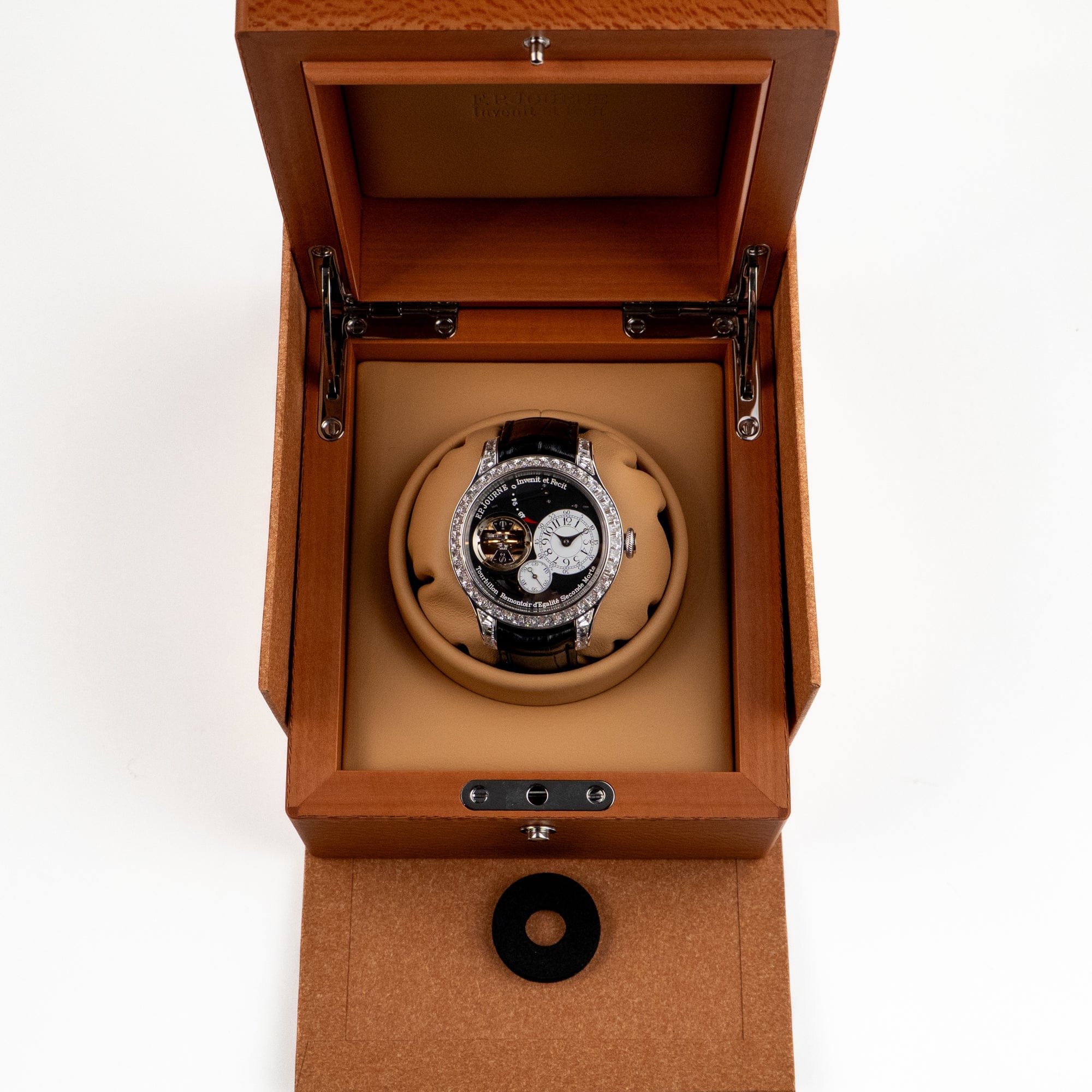 F.P.Journe Tourbillon Souverain Joaillerie Diamants Ref. TVJ Platinum Black Dial Diamond Bezel (2023)