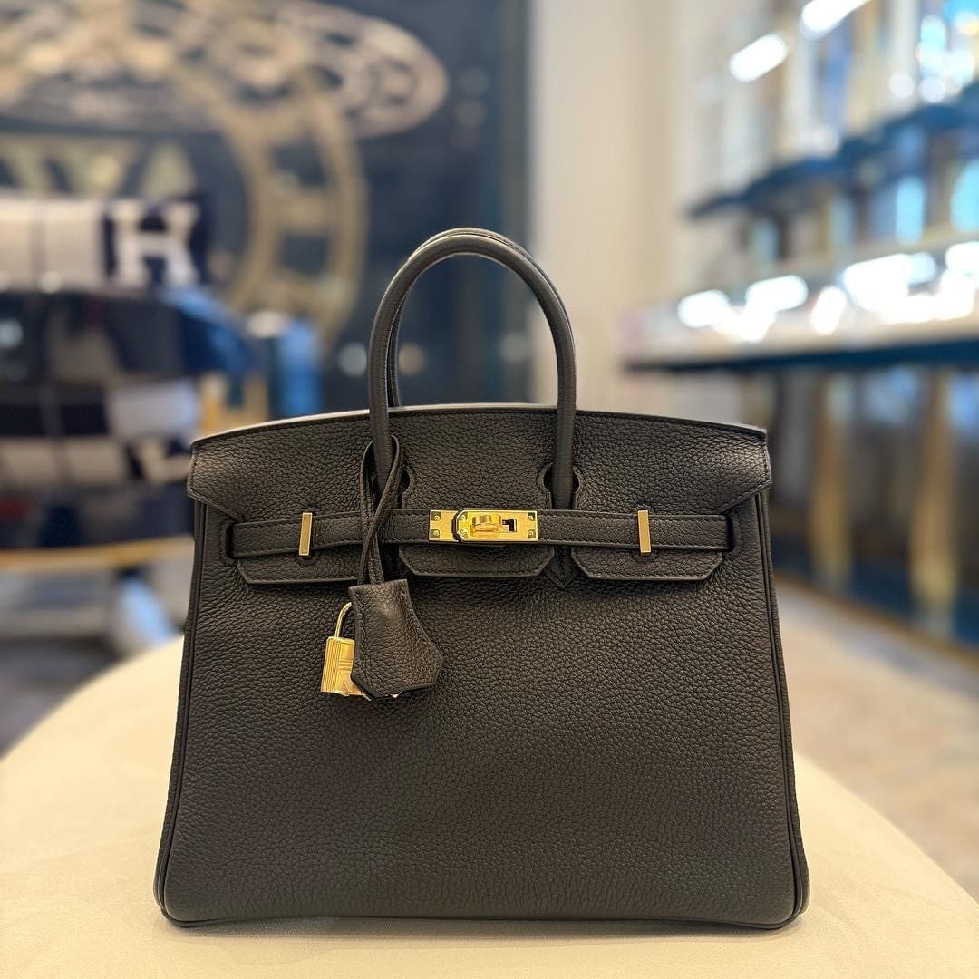 Hermès Birkin 25 Togo Noir Gold Hardware