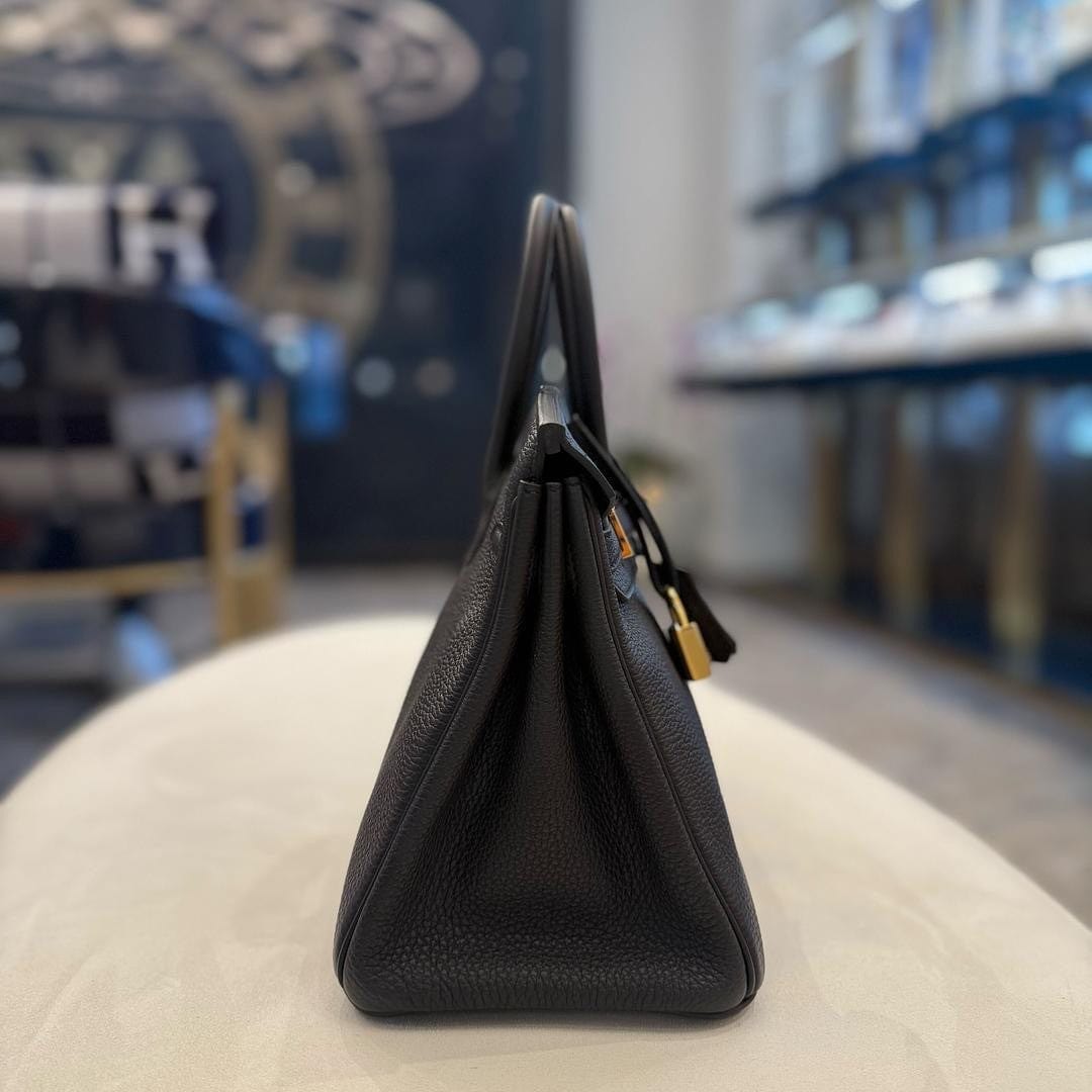 Hermès Birkin 25 Togo Noir Gold Hardware