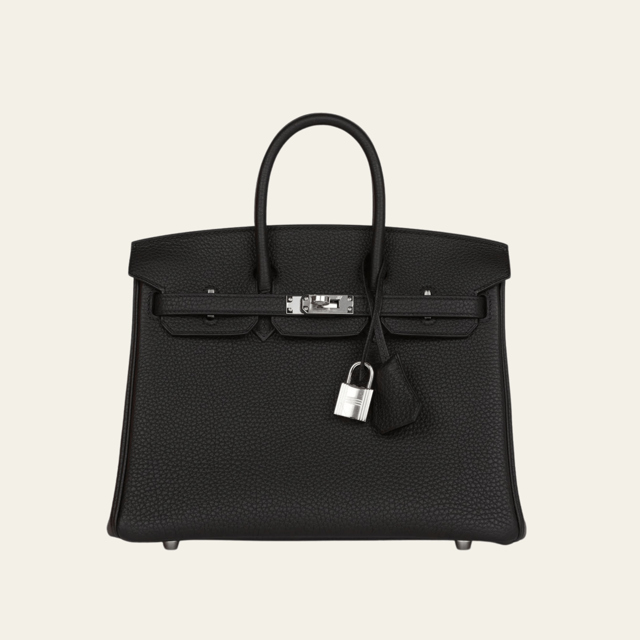Hermès Birkin 25 Togo Noir Palladium Hardware