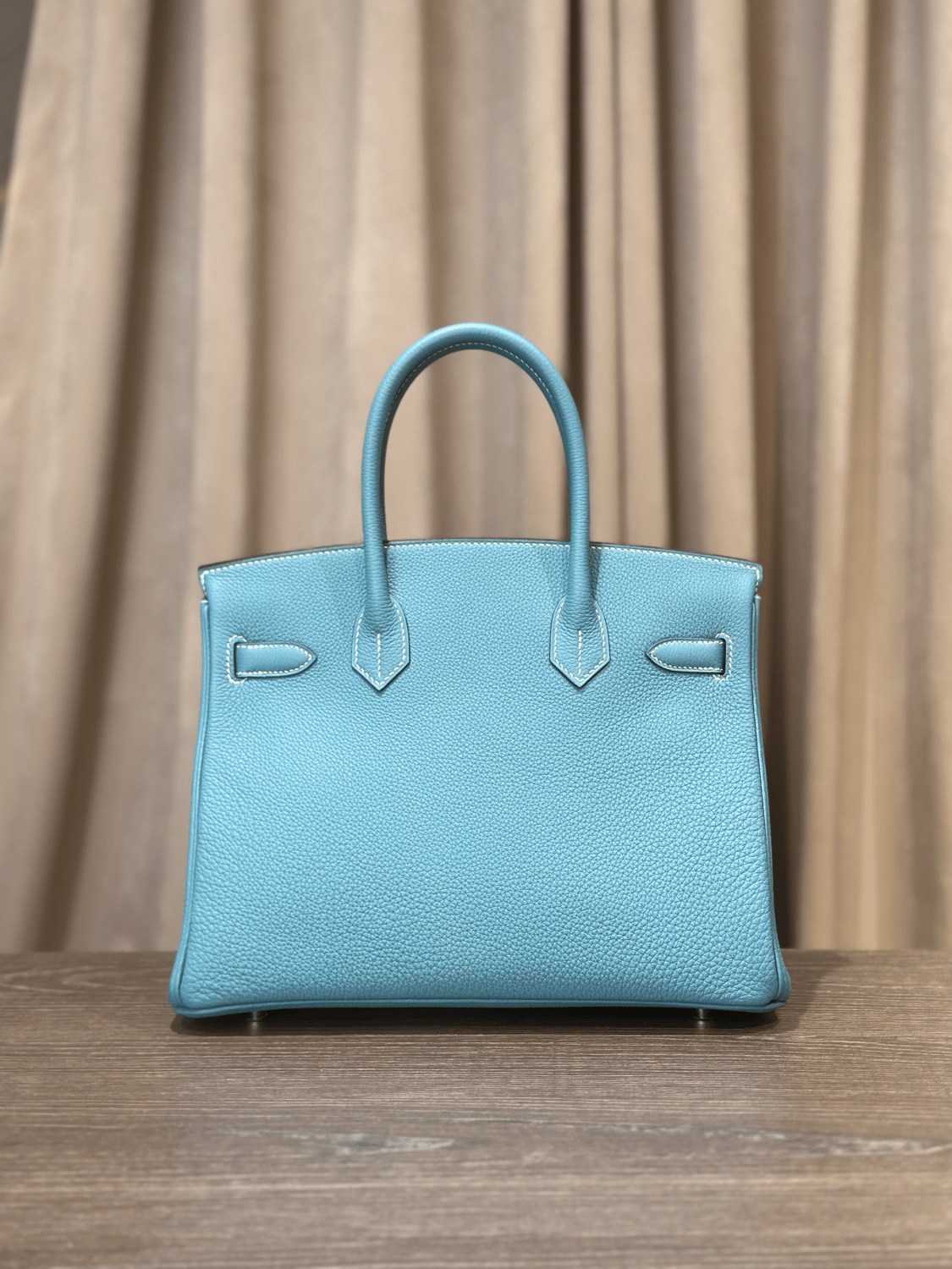 Hermès Bleu Jean Birkin 30 Togo Palladium Hardware