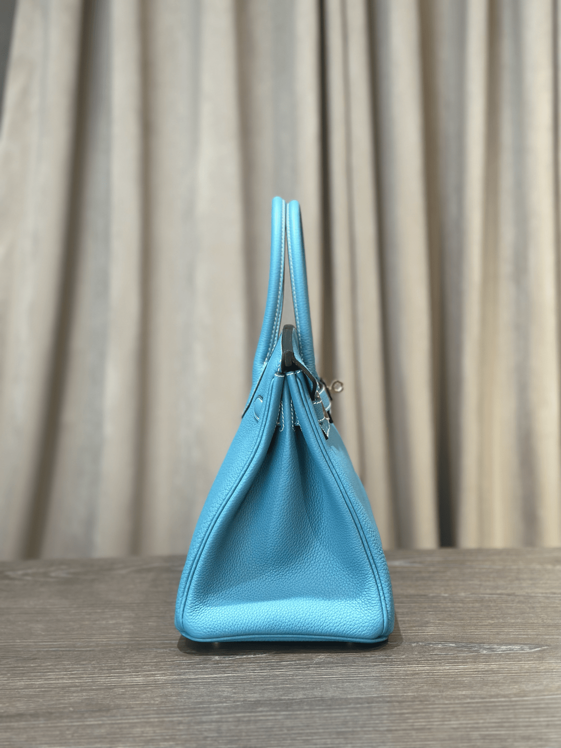 Hermès Bleu Jean Birkin 30 Togo Palladium Hardware