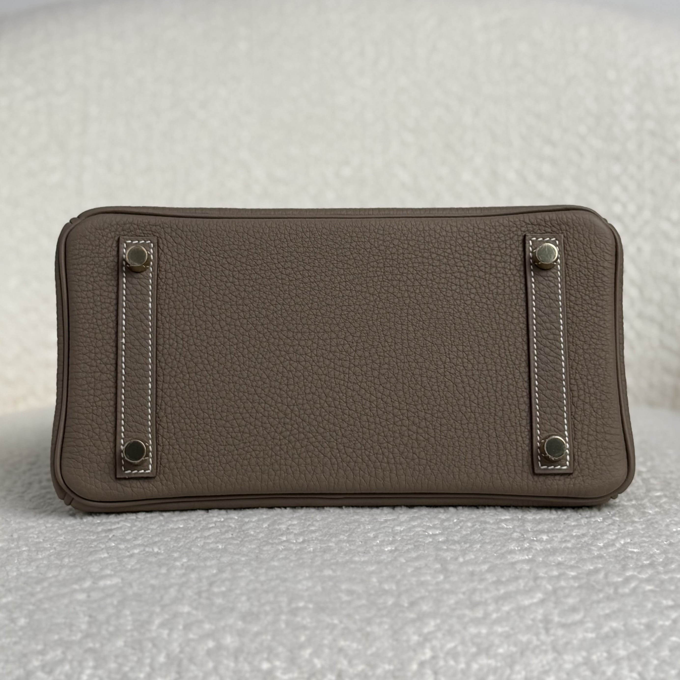 Hermès Etoupe Birkin 25 Togo Gold Hardware