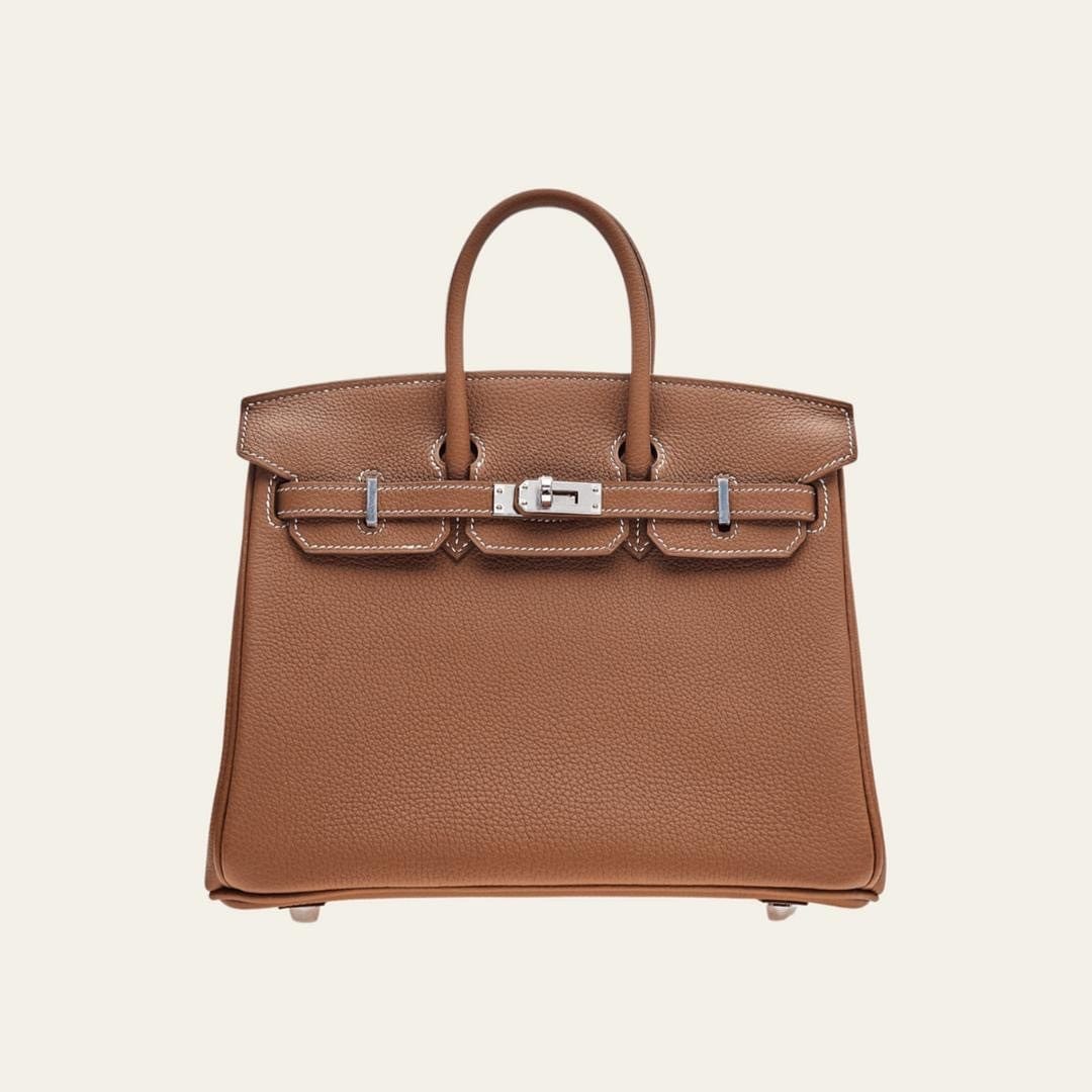 Hermès Gold Birkin 25 Togo Palladium Hardware