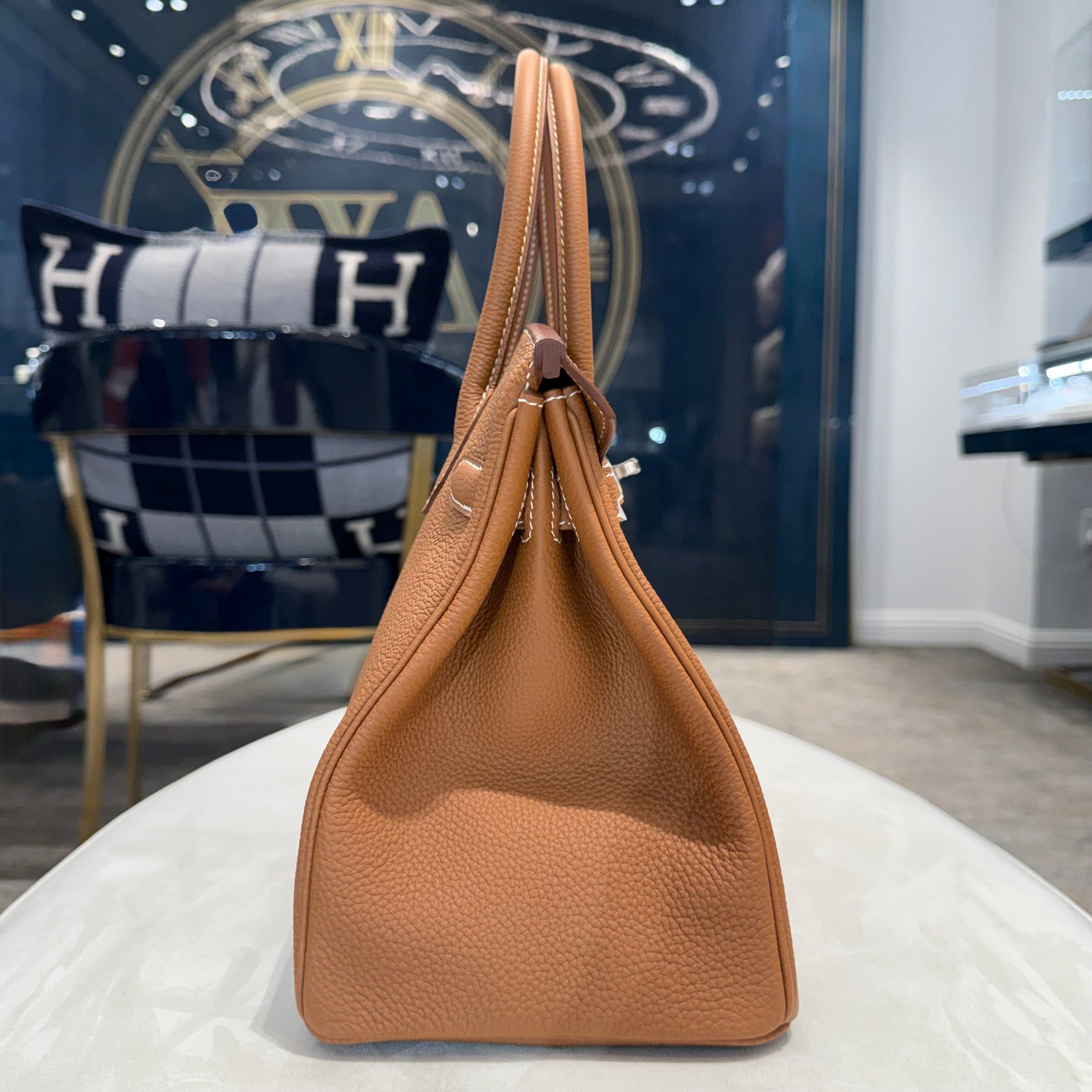 Hermès Gold Birkin 30 Togo Brushed Palladium Hardware