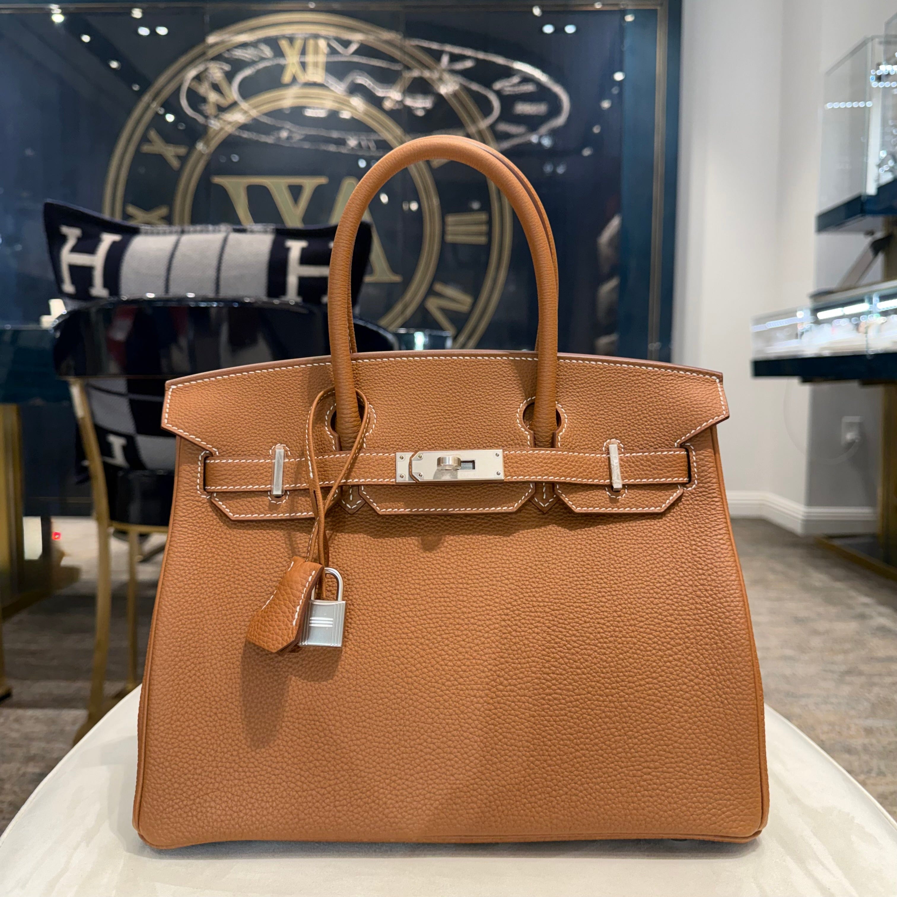 Hermès Gold Birkin 30 Togo Brushed Palladium Hardware