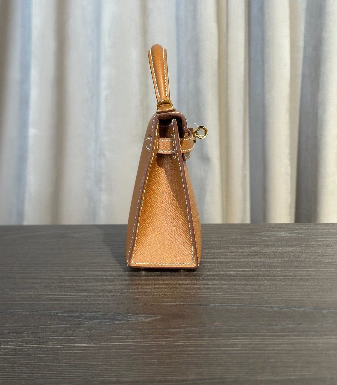 Hermès Gold Mini Kelly Sellier 20 Epsom Gold Hardware