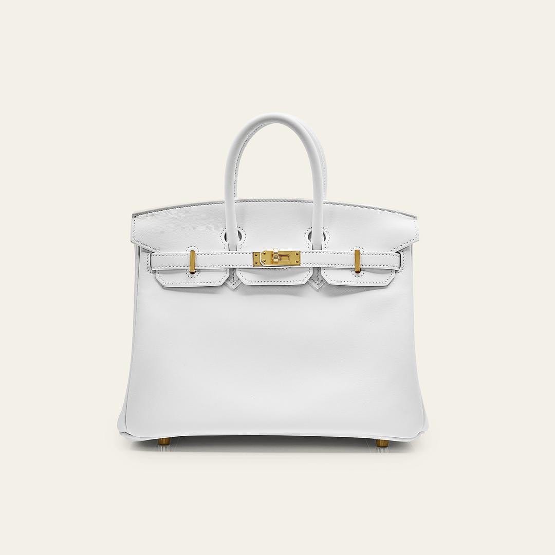 Hermès New White Birkin 25 Swift Gold Hardware