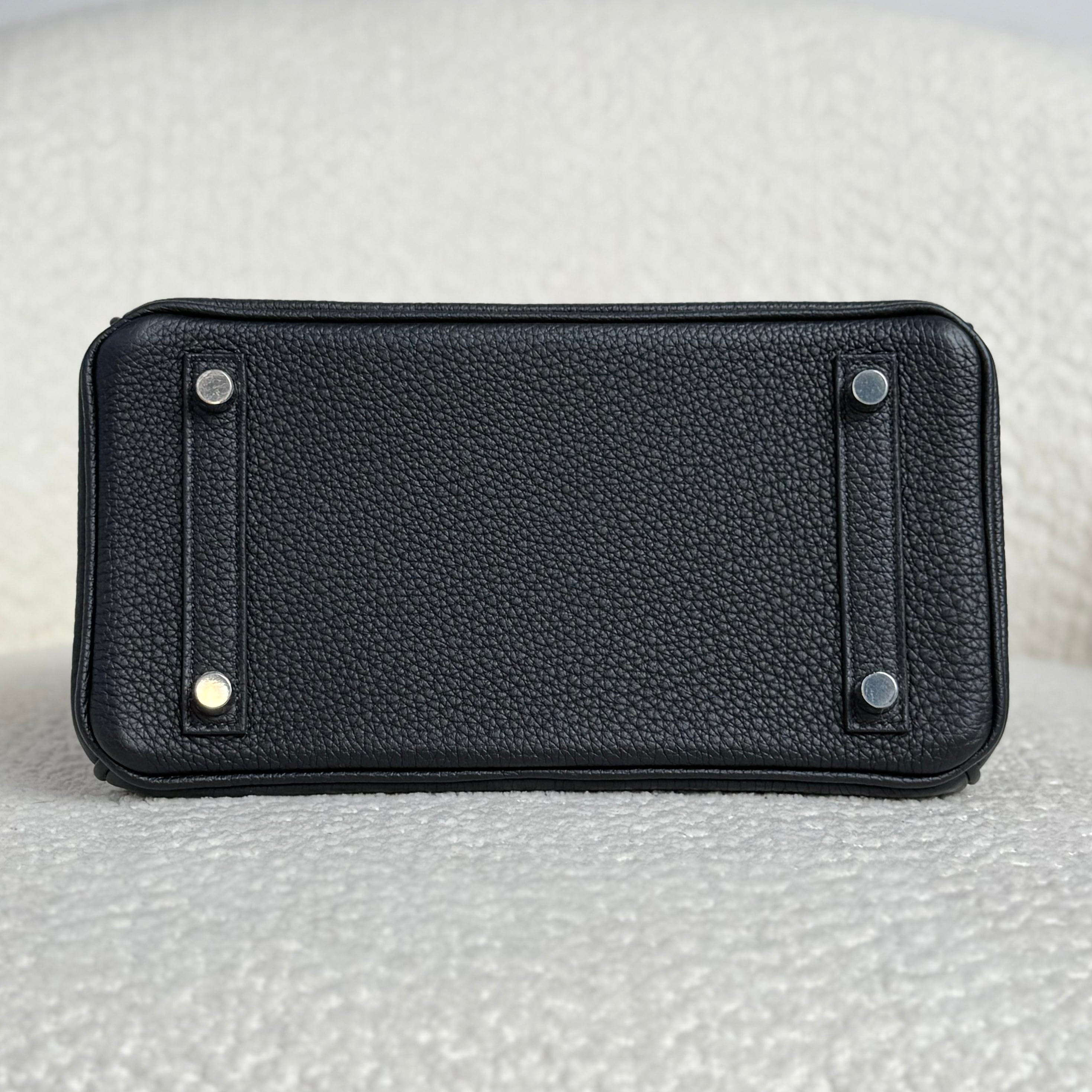 Hermès Noir Birkin 25 Togo Palladium Hardware