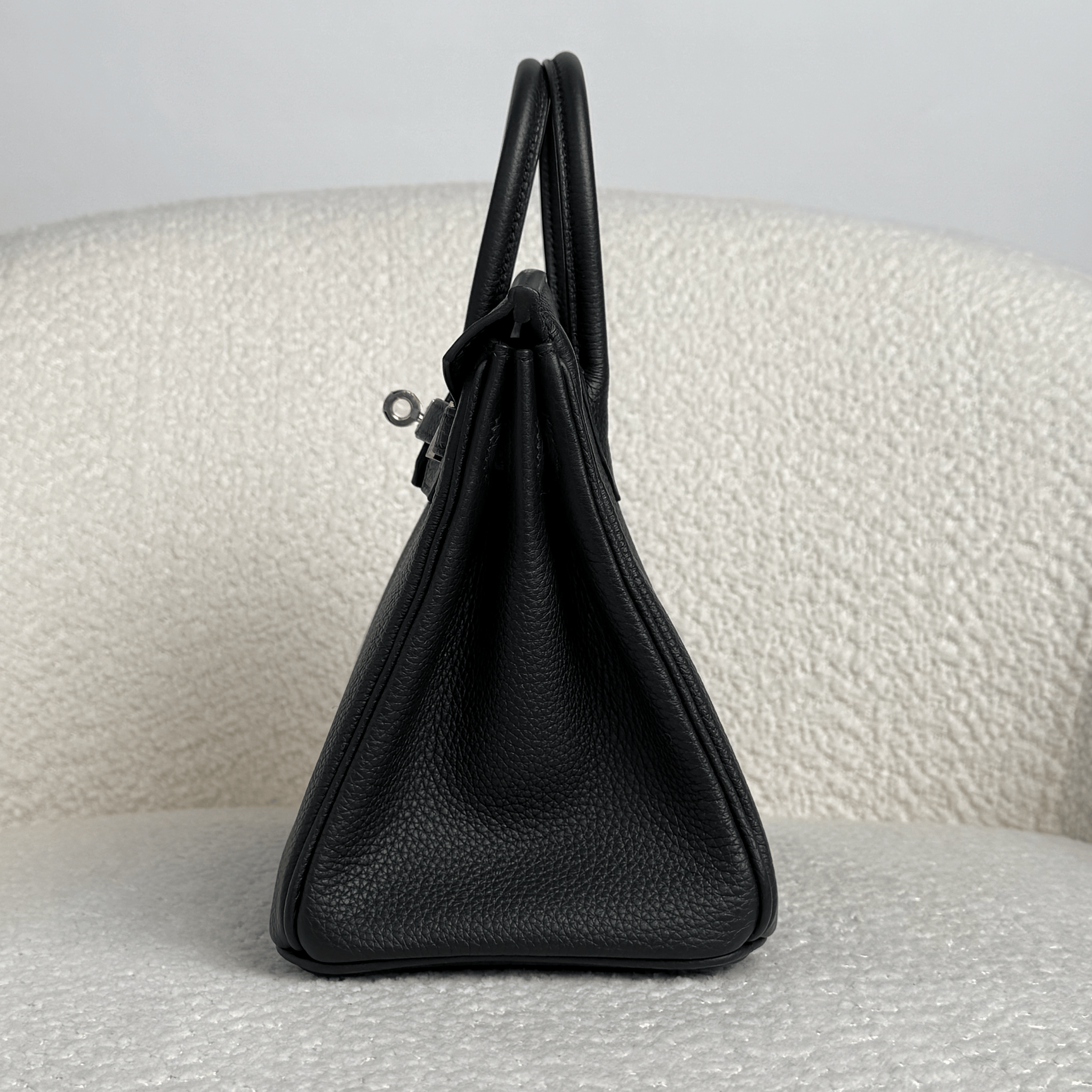 Hermès Noir Birkin 25 Togo Palladium Hardware