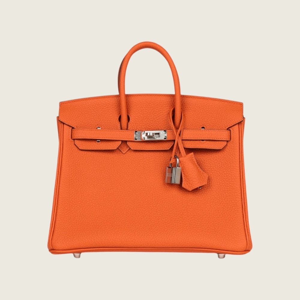 Hermès Orange Birkin 25 Togo Palladium Hardware